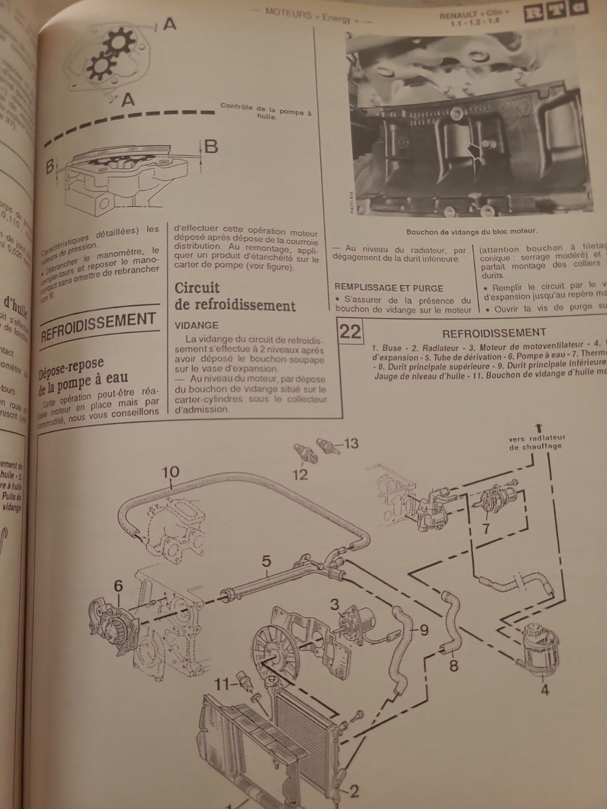 RTA Revue Technique Automobile Renault Clio Essence Cleon Énergy 1991 (Liv211)