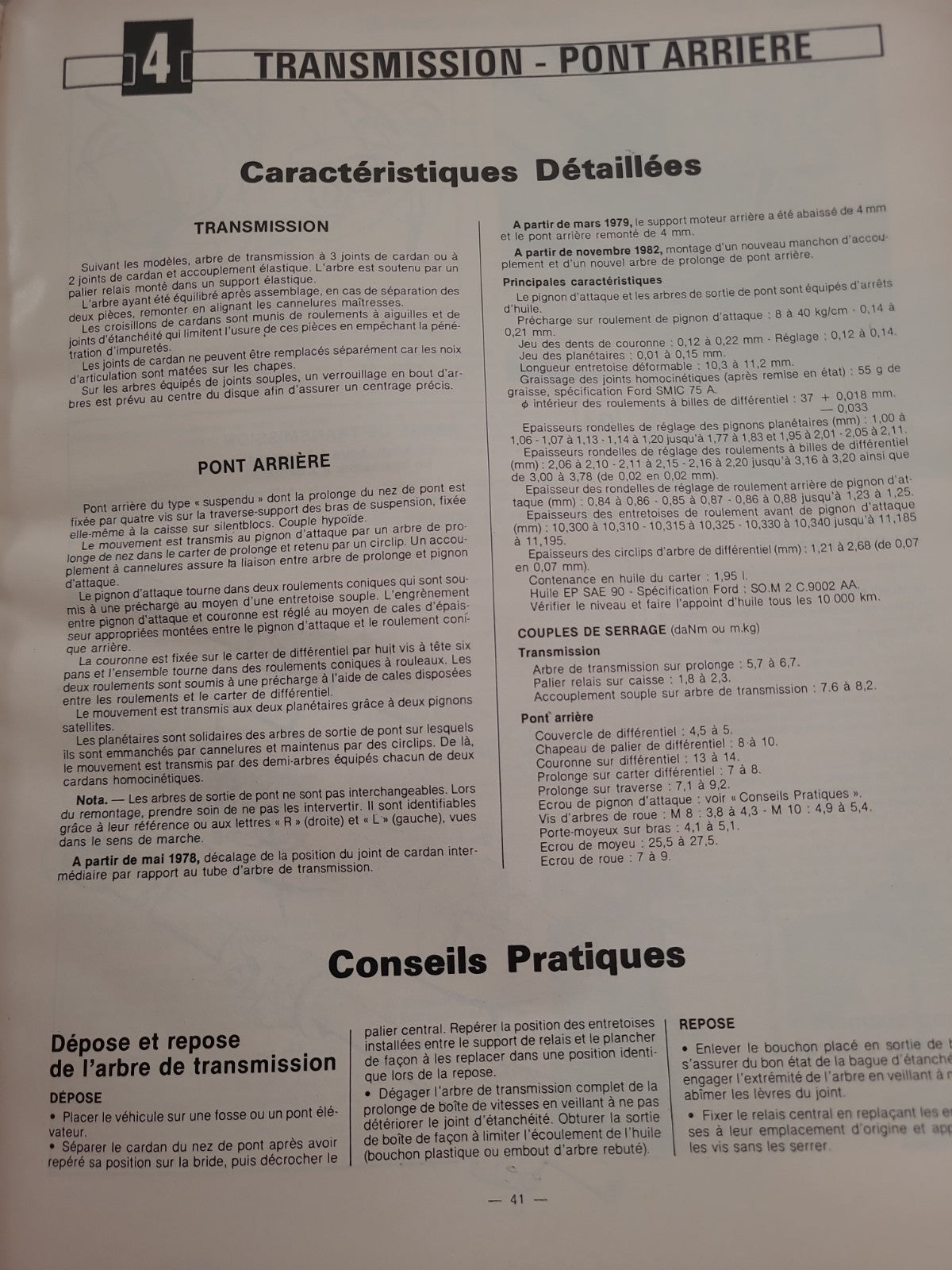 RTA Revue Technique Automobile Ford Granada Diesel 1984 (Liv158)