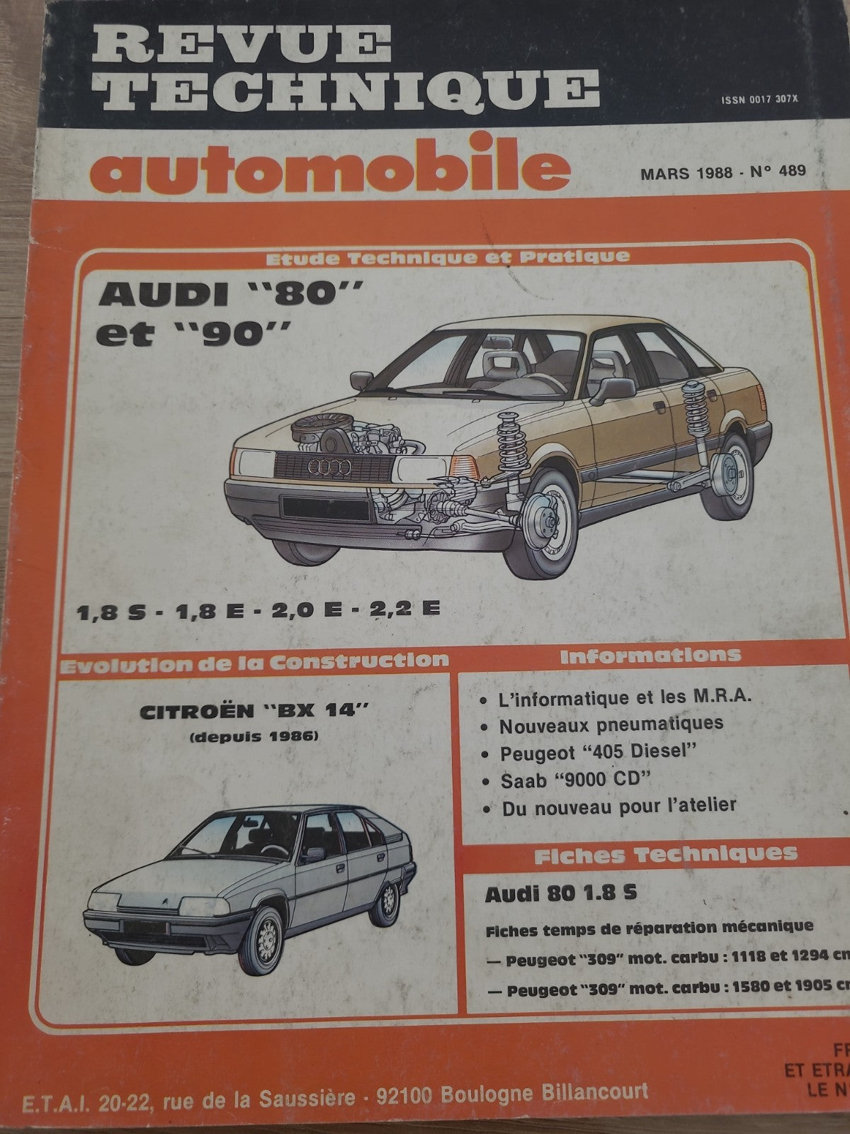 RTA Revue Technique Automobile Audi 80 Et 90 Essence 1988 (Liv221)