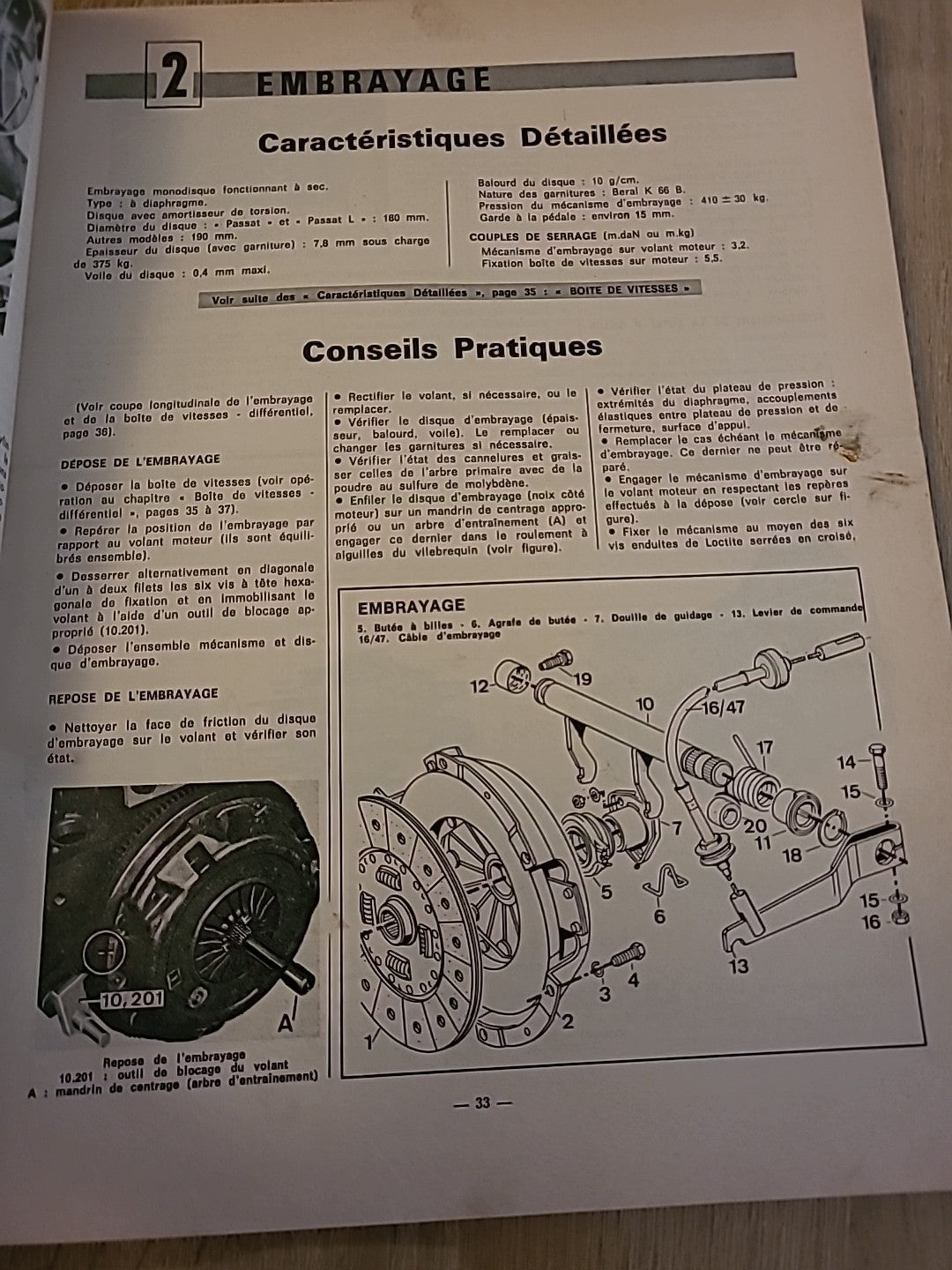 Revue Technique Auto VW PASSAT L S LS TS  RTA de 113 pages (Liv90)