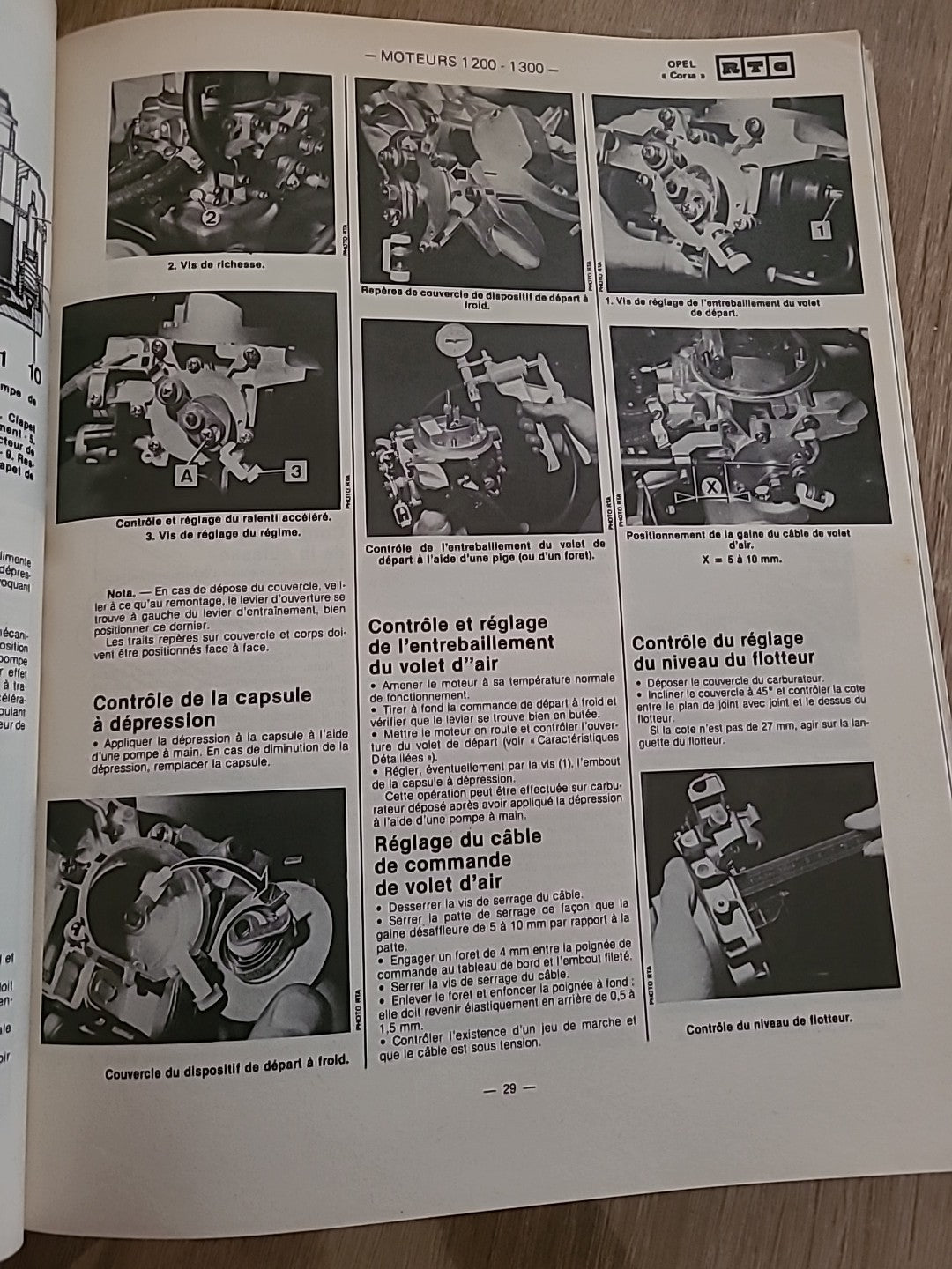 Revue Technique OPEL CORSA A  RTA de 70 pages (Liv36)