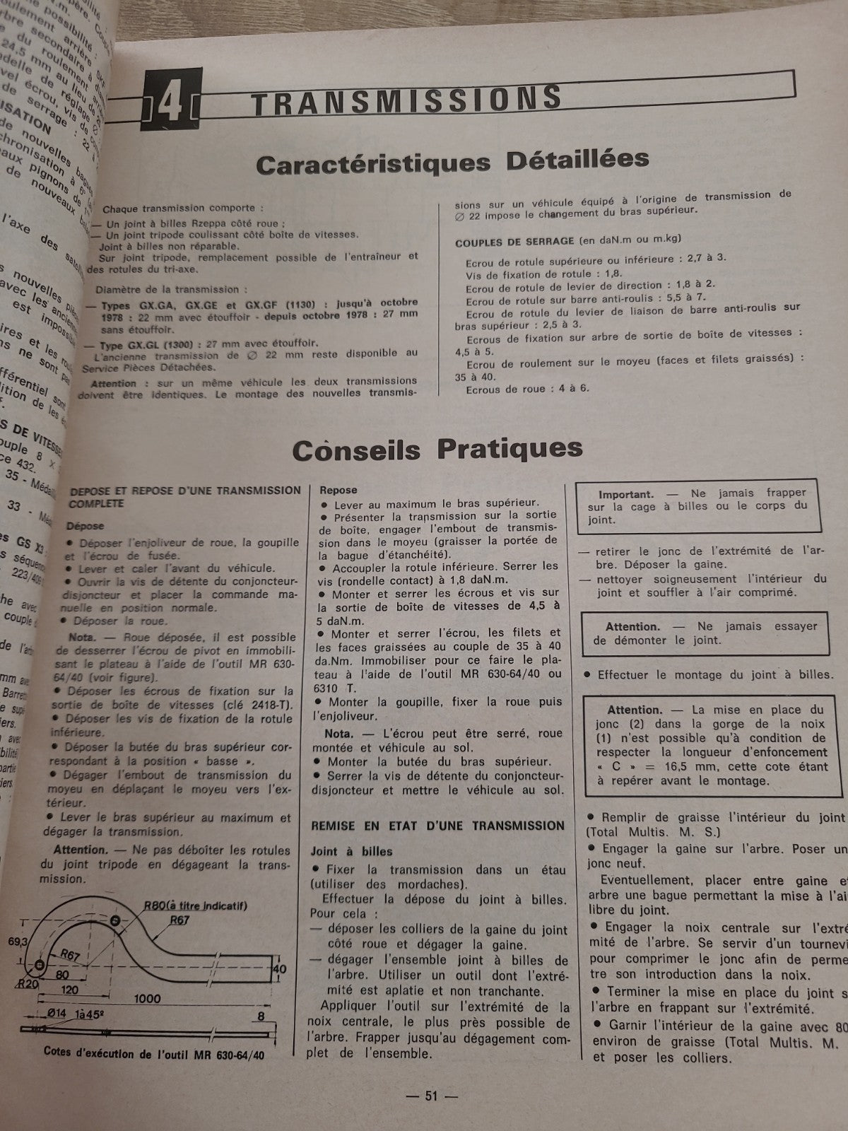RTA Revue Technique Automobile Volkswagen Golf Scirocco Citroën GS 1979 (Liv174)