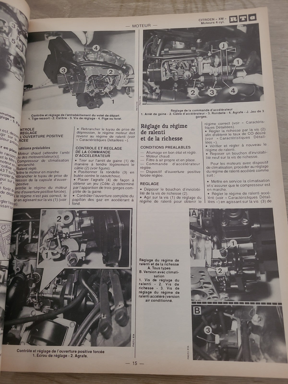 RTA Revue Technique Automobile Citroën XM Essence 1990 (Liv181)