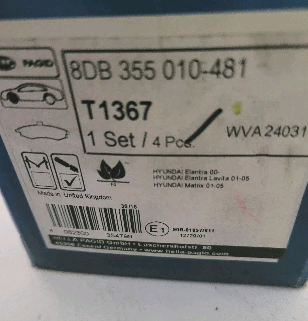 Plaquettes Neuf Avant HELLA Wva24031 Huyndai Matrix Kia (#AUT207)