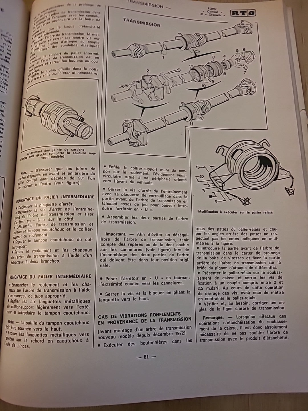Revue Technique Auto FORD CONSUL GRANADA RTA de 151 pages (Liv77)