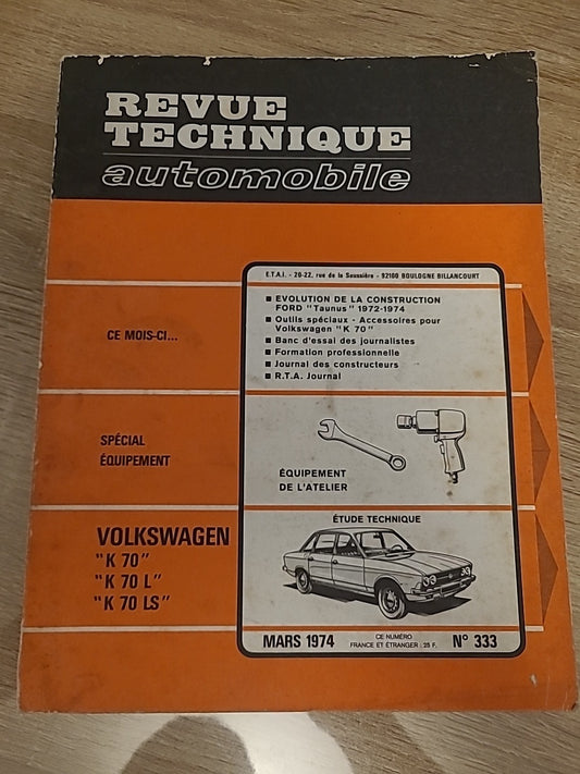 Revue Technique Auto Rta Volkswagen K70 L LS (Liv100)