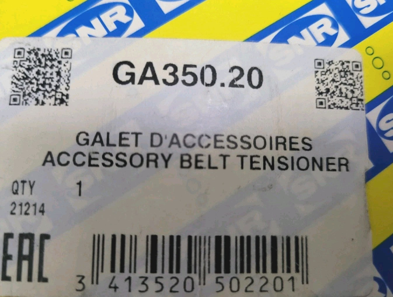 Galet De Courroie Accessoire Snr BMW GA350.20 (#AUT137)