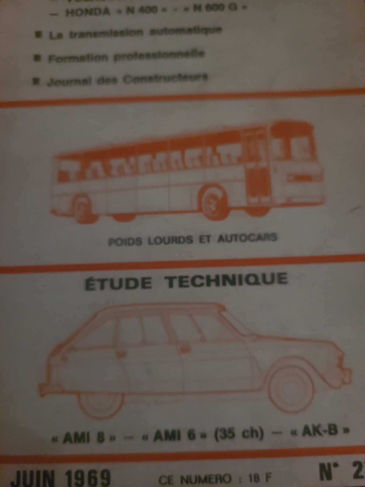 RTA Revue Technique Automobile Citroën Special Utilitaires  1969 (Liv247)