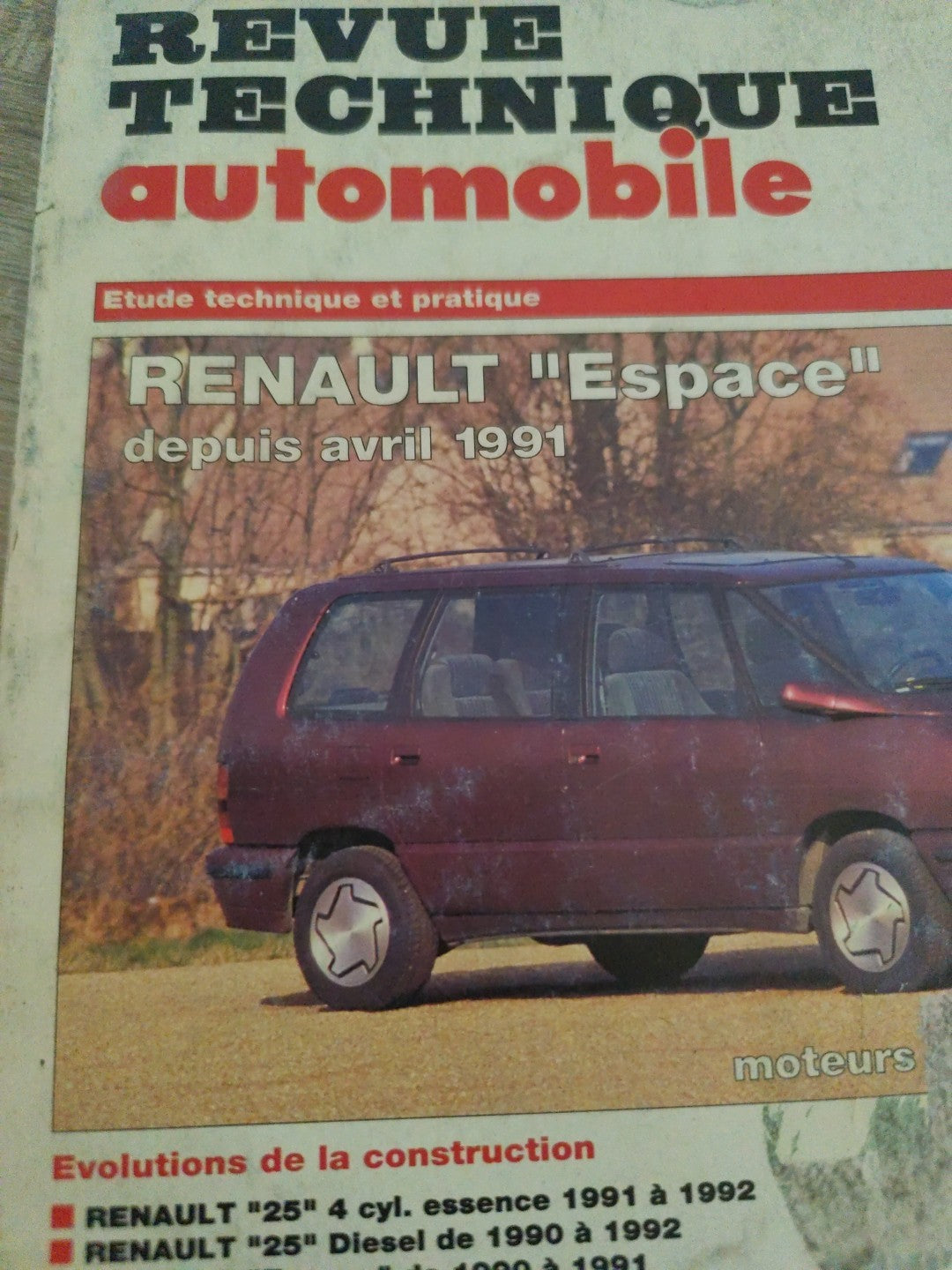Revue Technique Auto Renault Espace 1991 RTA  (Liv130)