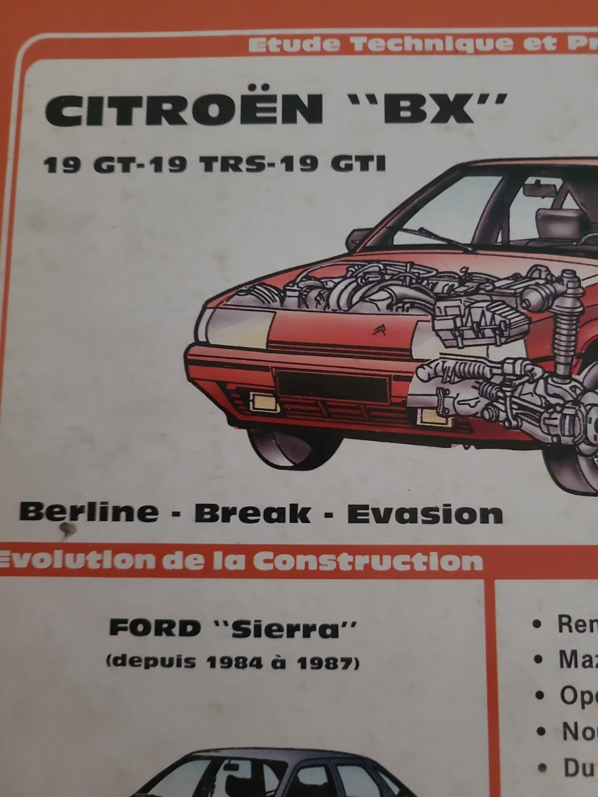 RTA Revue Technique Automobile Citroën BX GTi GT 1987 (Liv216)