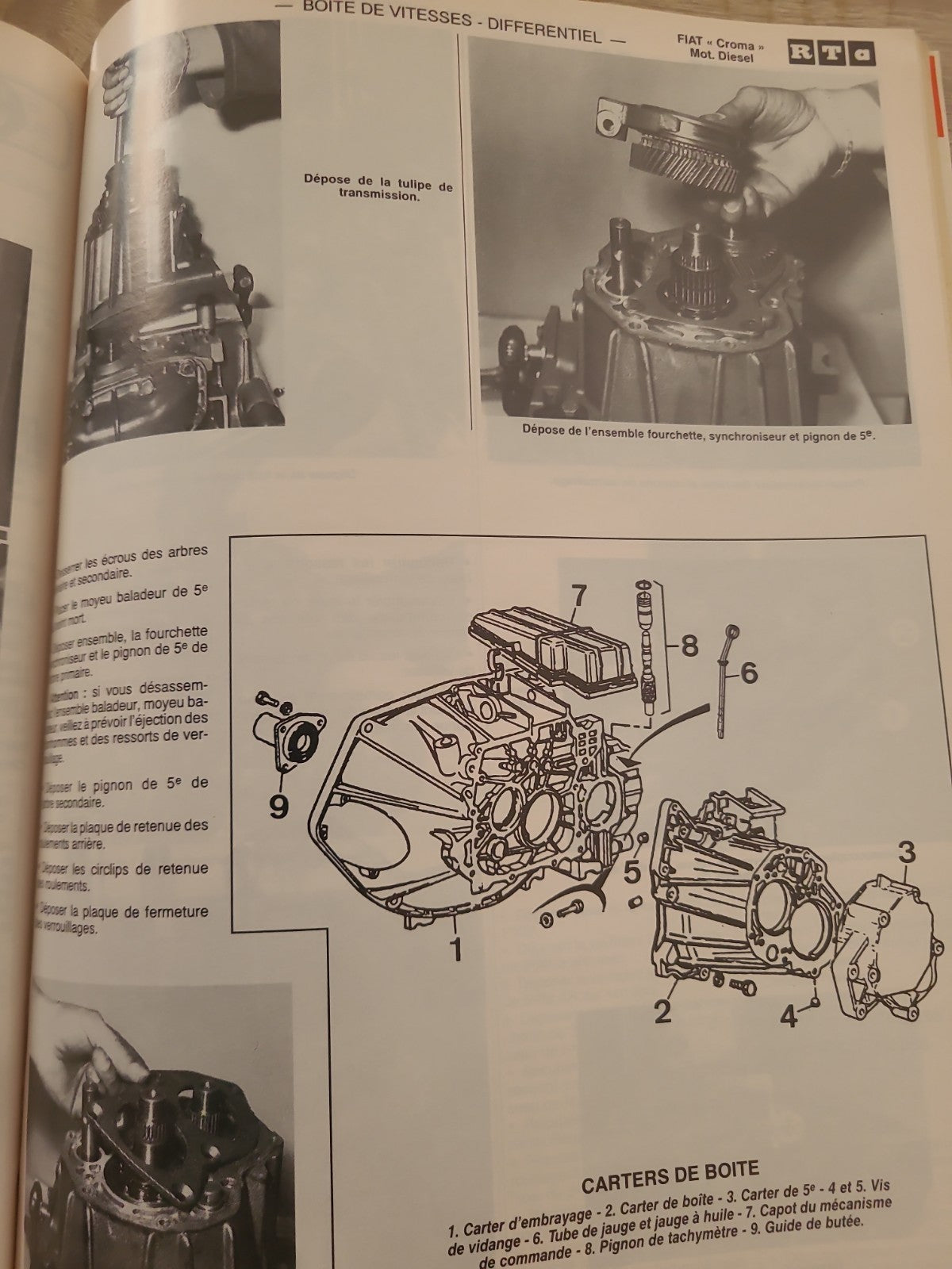 RTA Revue Technique Automobile Fiat Chroma Diesel 1992 (Liv189)