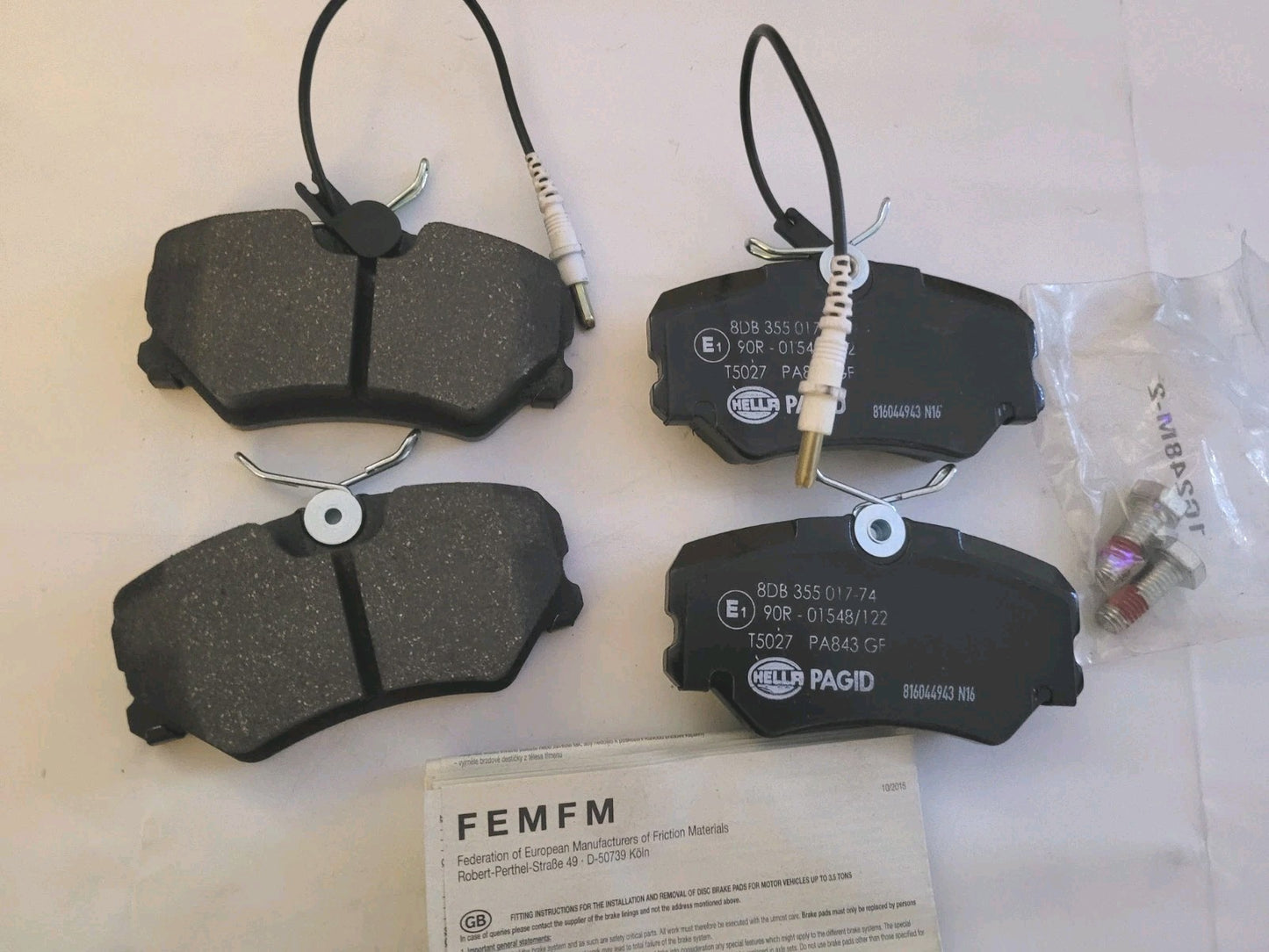 Jeu Plaquettes Av NEUF Peugeot Citroën 405 4082300362053 (#AUT295)