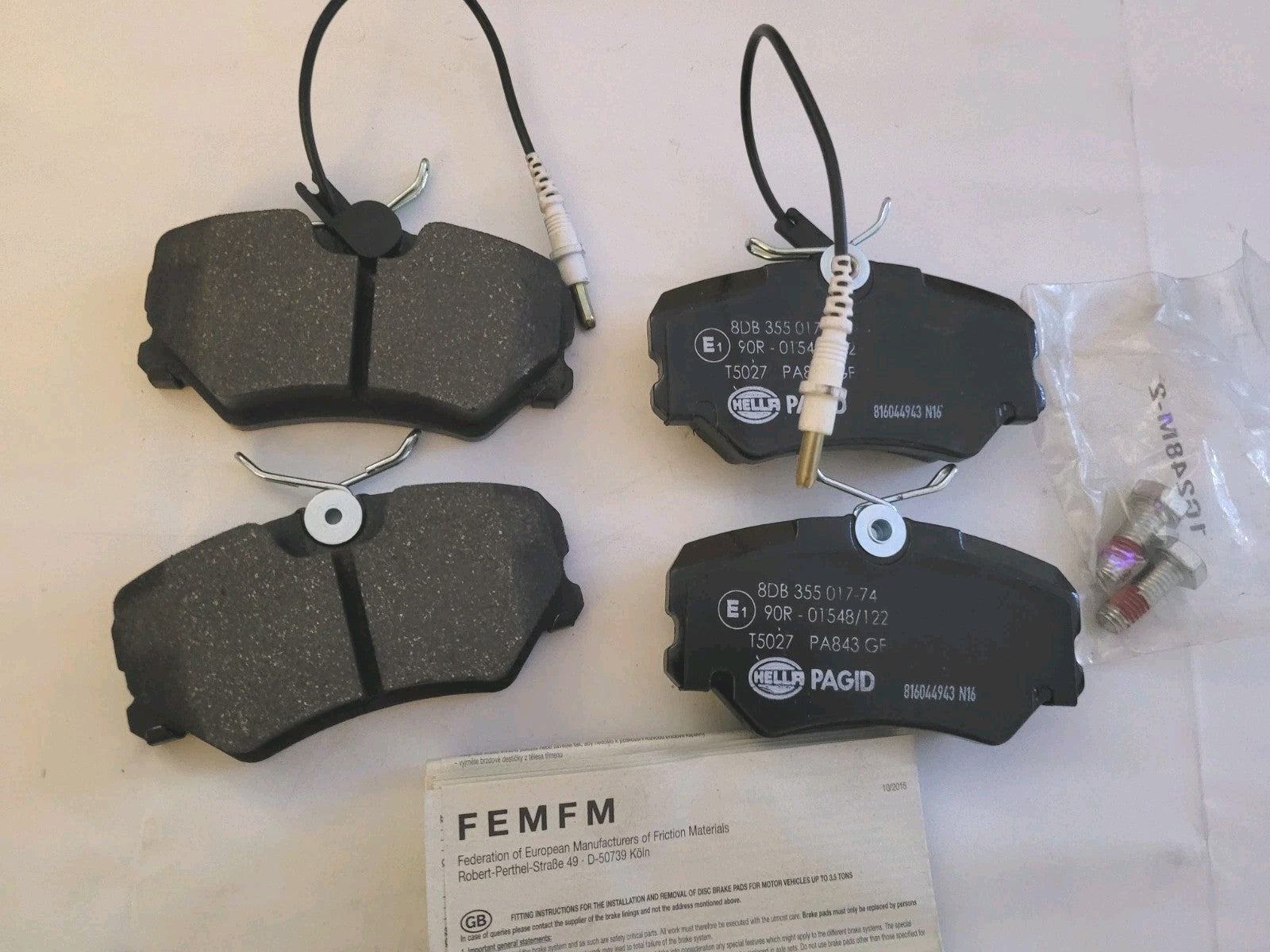 Jeu Plaquettes Av NEUF Peugeot Citroën 405 4082300362053 (#AUT295)