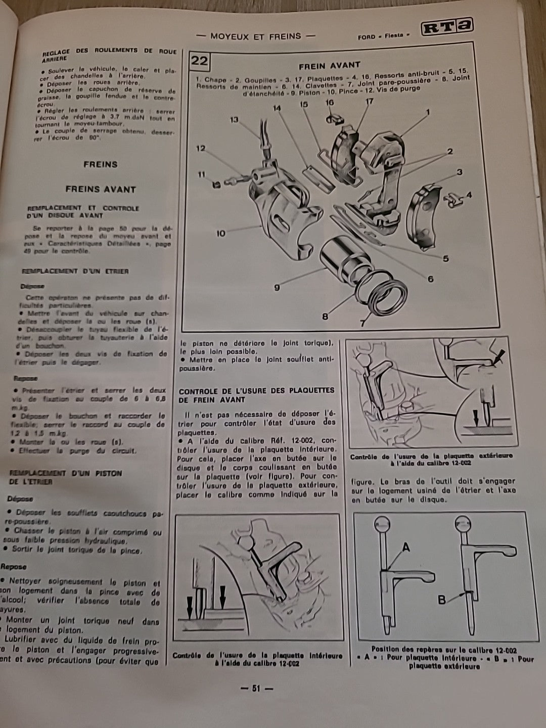 Revue Technique FORD FIESTA Et XR2 de 100 pages (Liv55)