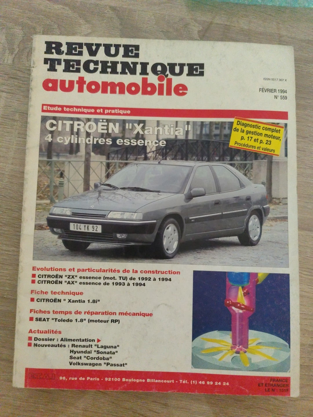 Revue Technique Auto Citroën Xantia 4 Cylindres Essence  (Liv123)