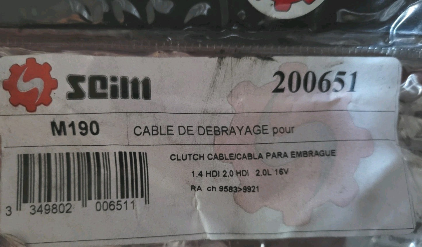 Câble D'embrayage SEIM 200651 Peugeot  1.4 Hdi 2.0 Hdi 2.0 16v (#AUT174)