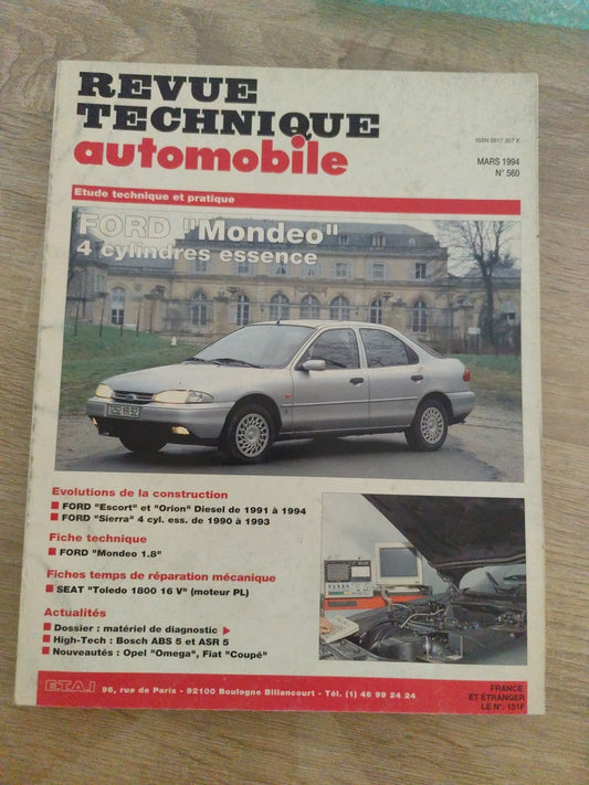 Revue Technique Auto Ford Mondeo 4 Cylindres Essence RTA  (Liv126)