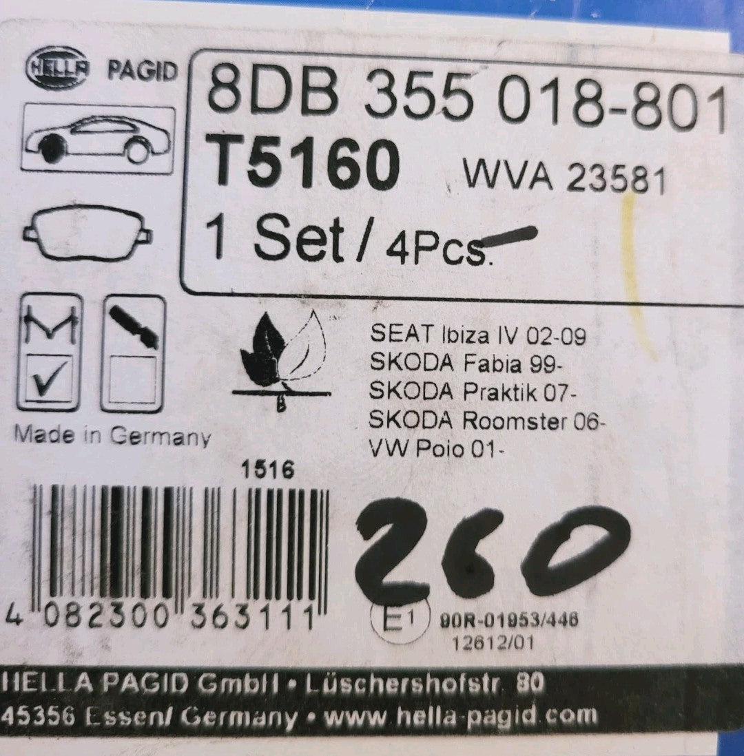 Jeu Plaquettes NEUF Av Vag Ibiza POLO... 4082300363111 (#AUT260)