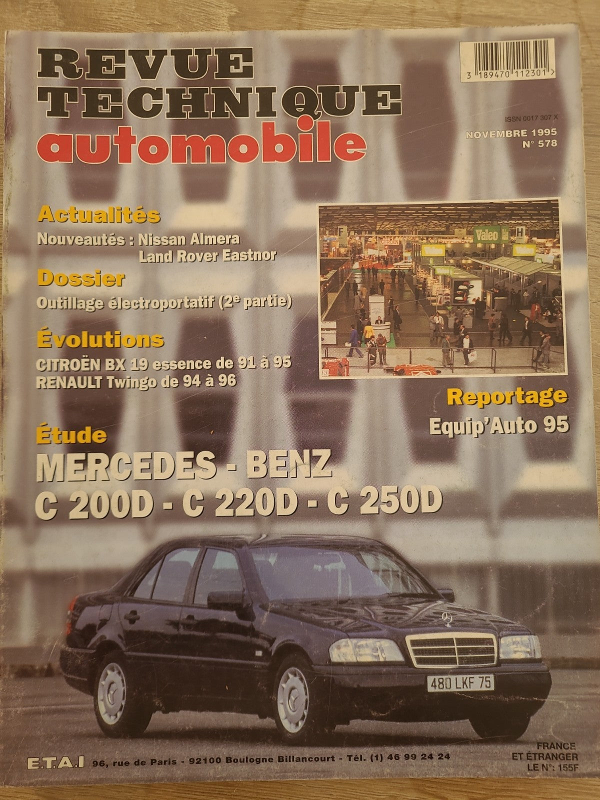 RTA Revue Technique Automobile Mercedes C200d 220d 250D 1995 (Liv200)
