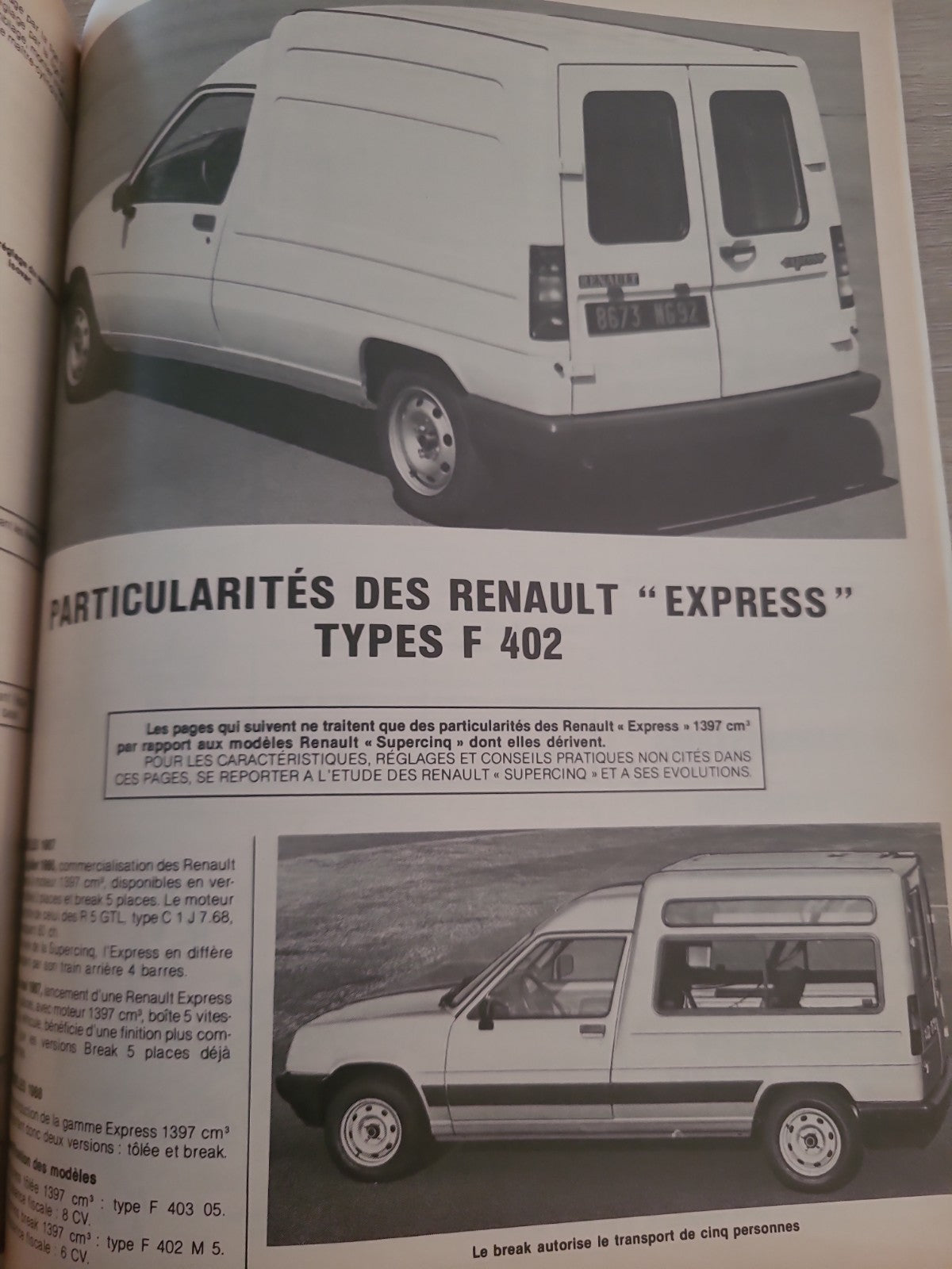 RTA Revue Technique Automobile Évolution 8 Modèles 1988 (Liv214)