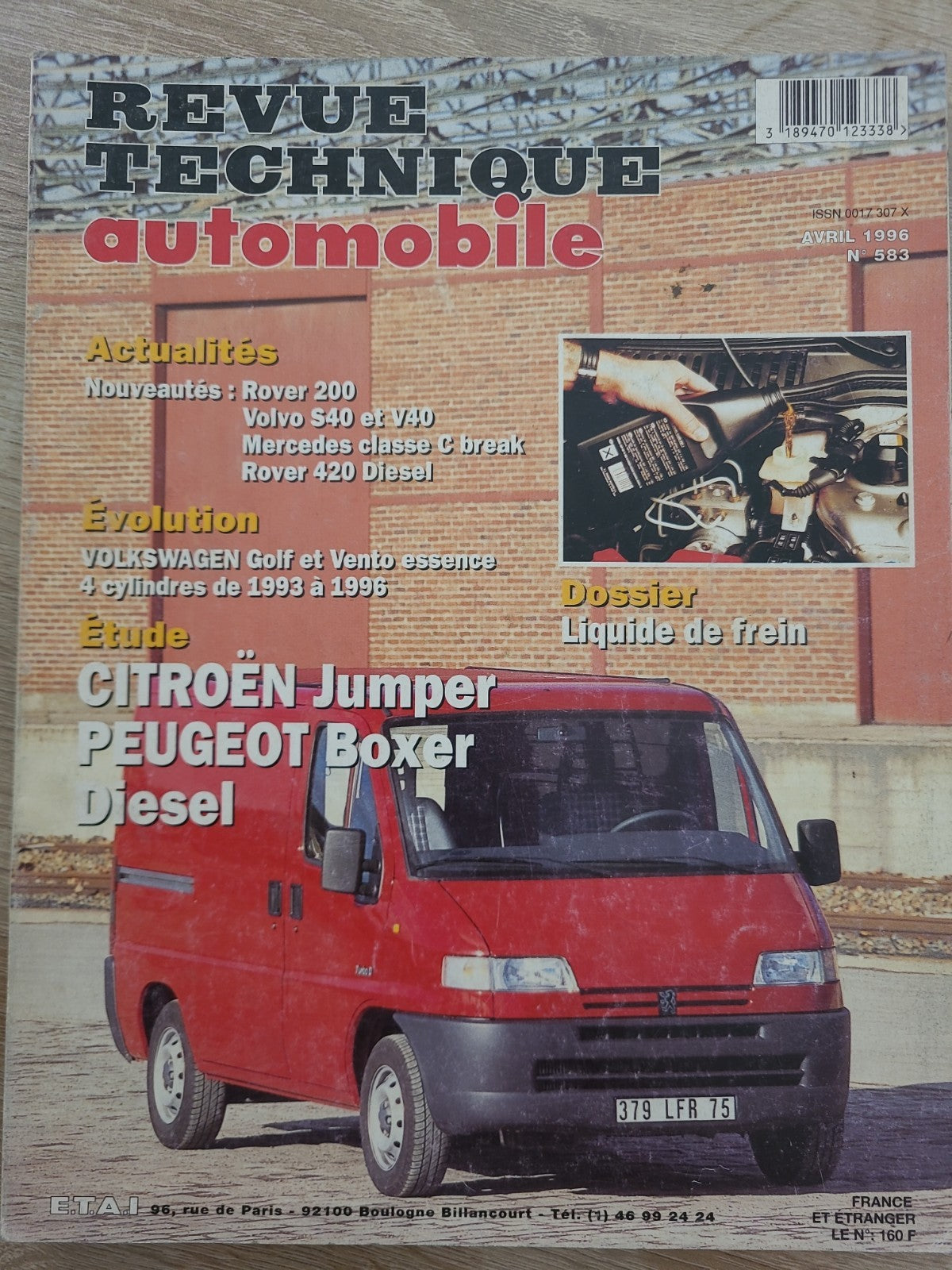 Revue Technique Auto Citroën Jumper Peugeot Boxer Diesel RTA  (Liv137)