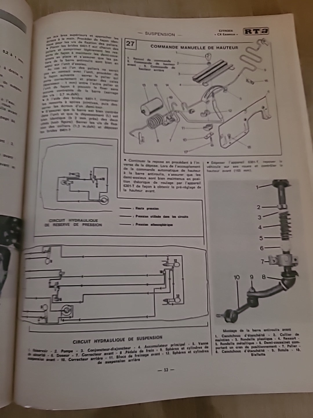 Revue Technique CITROEN CX 2000 2200 RTA de 104 pages (Liv61)