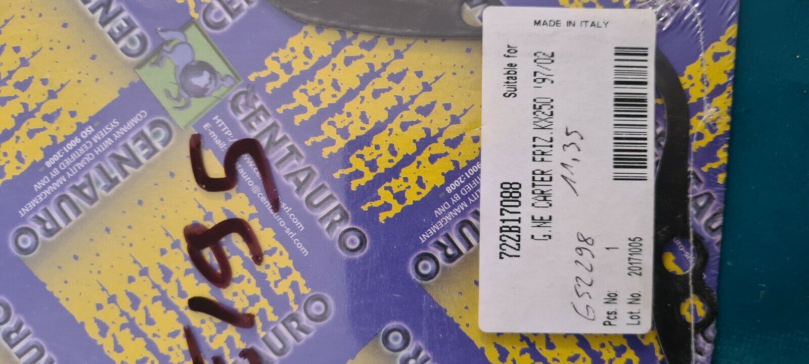 Joint de carter 722b17088 kx 250 97 02 (code PE195)