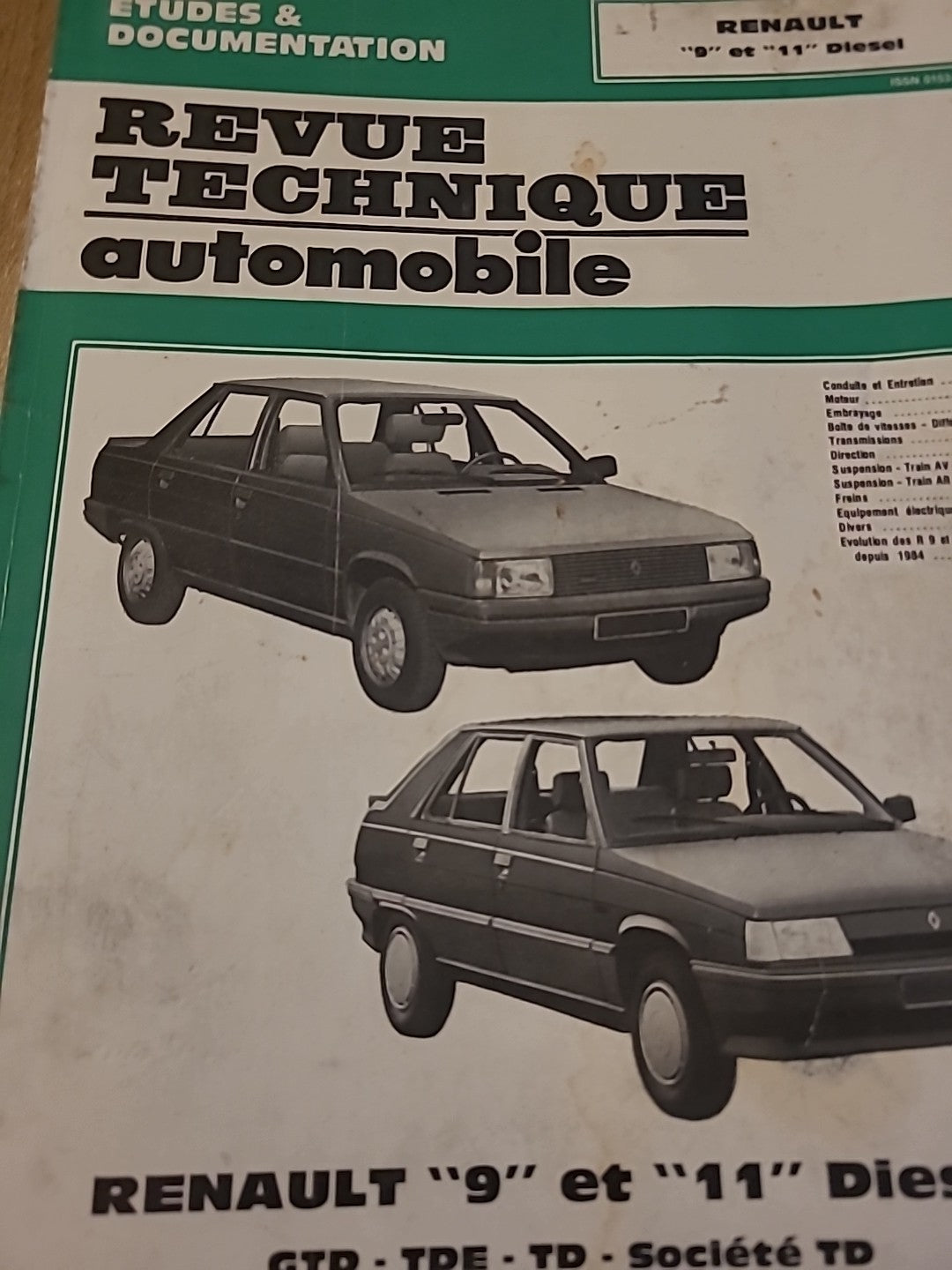 Revue Technique RENAULT 9 Et 11 Diesel RTA de 70 pages (Liv73)