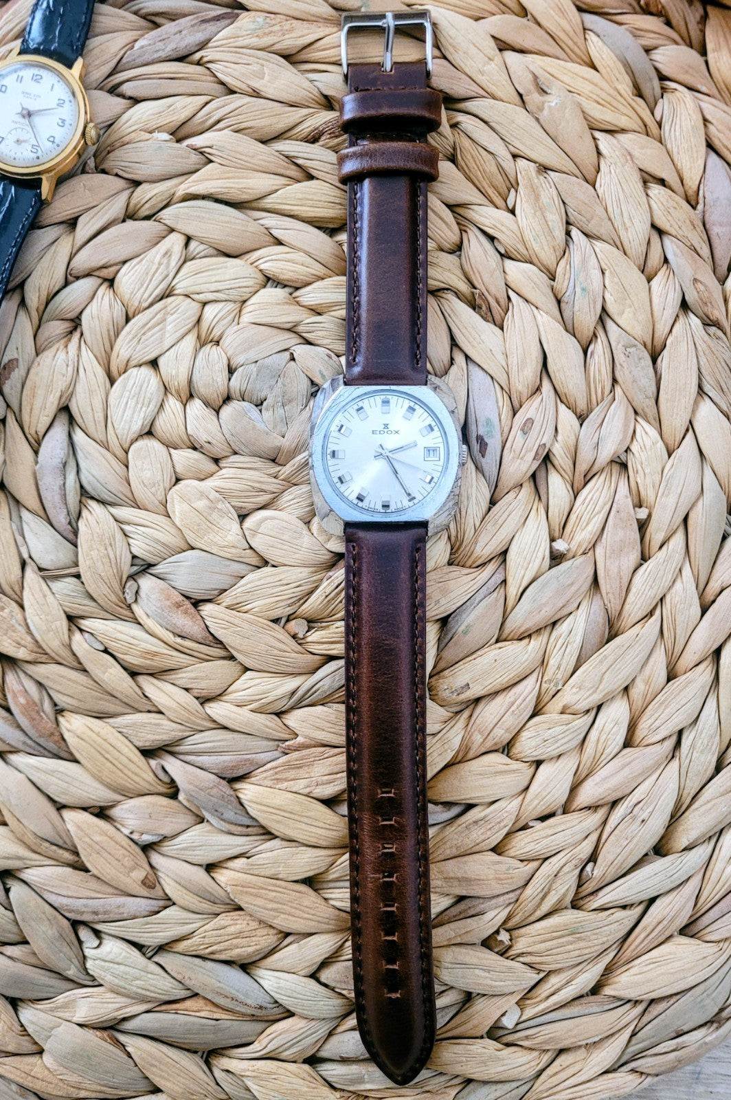 EDOX homme montre mécanique collection rare et Superbe, patinée (Bij 9)