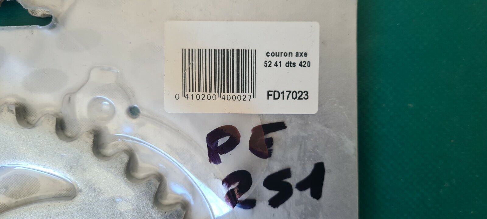 Couronne FD17023 axe 52 41d original parts (code PE251)