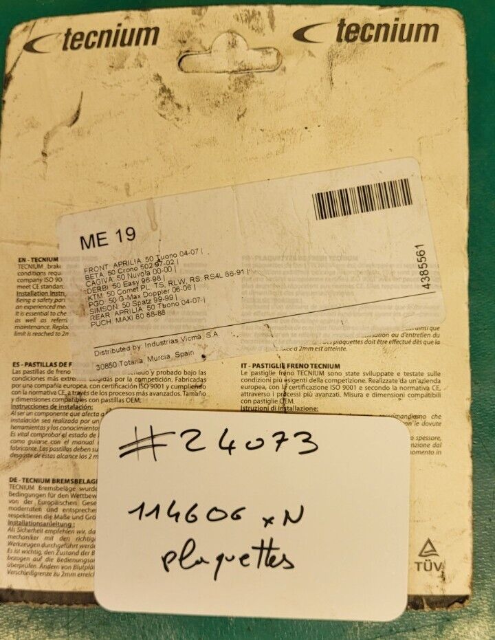 Jeu De Plaquettes De Frein  Scooter (24073 )