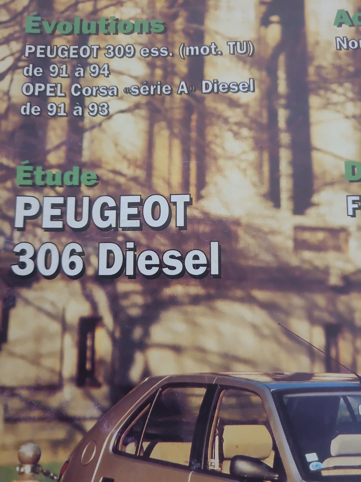 RTA Revue Technique Automobile Peugeot 306 Diesel 1995 (Liv210)