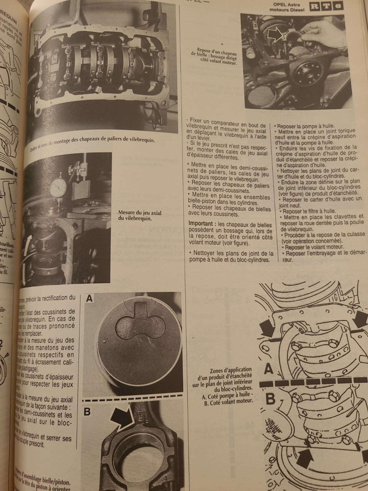 RTA Revue Technique Automobile Opel Astra Diesel 1995 (Liv212)