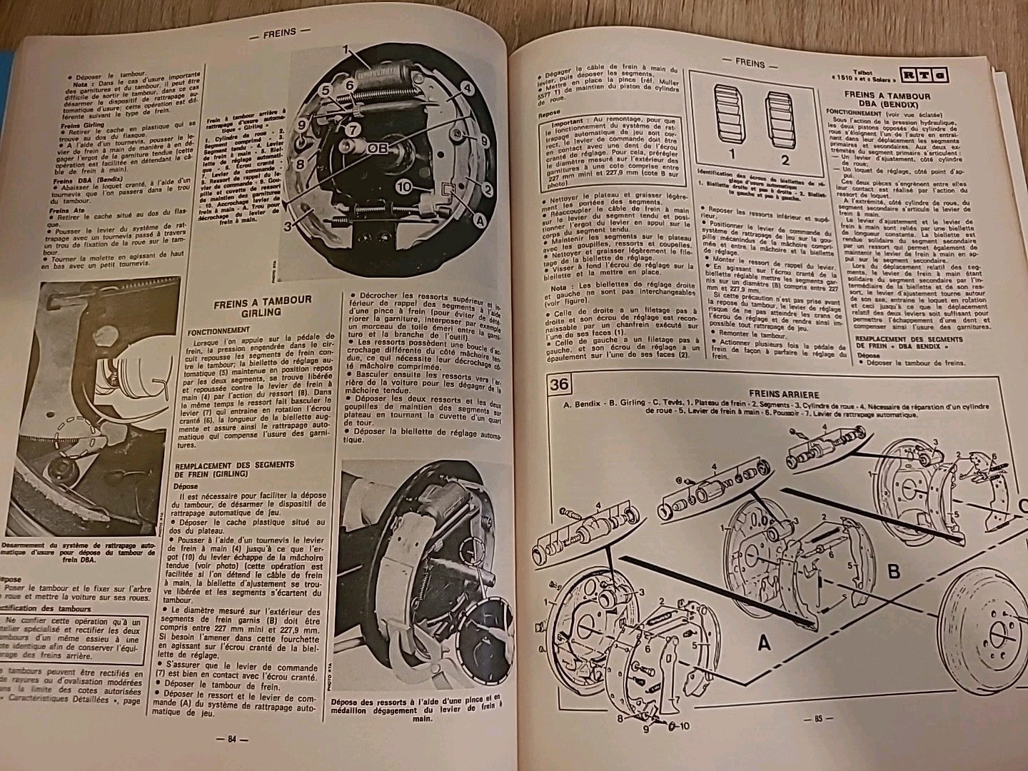 Revue Technique TALBOT 1510 SOLARA RTA de 178 pages (Liv17)