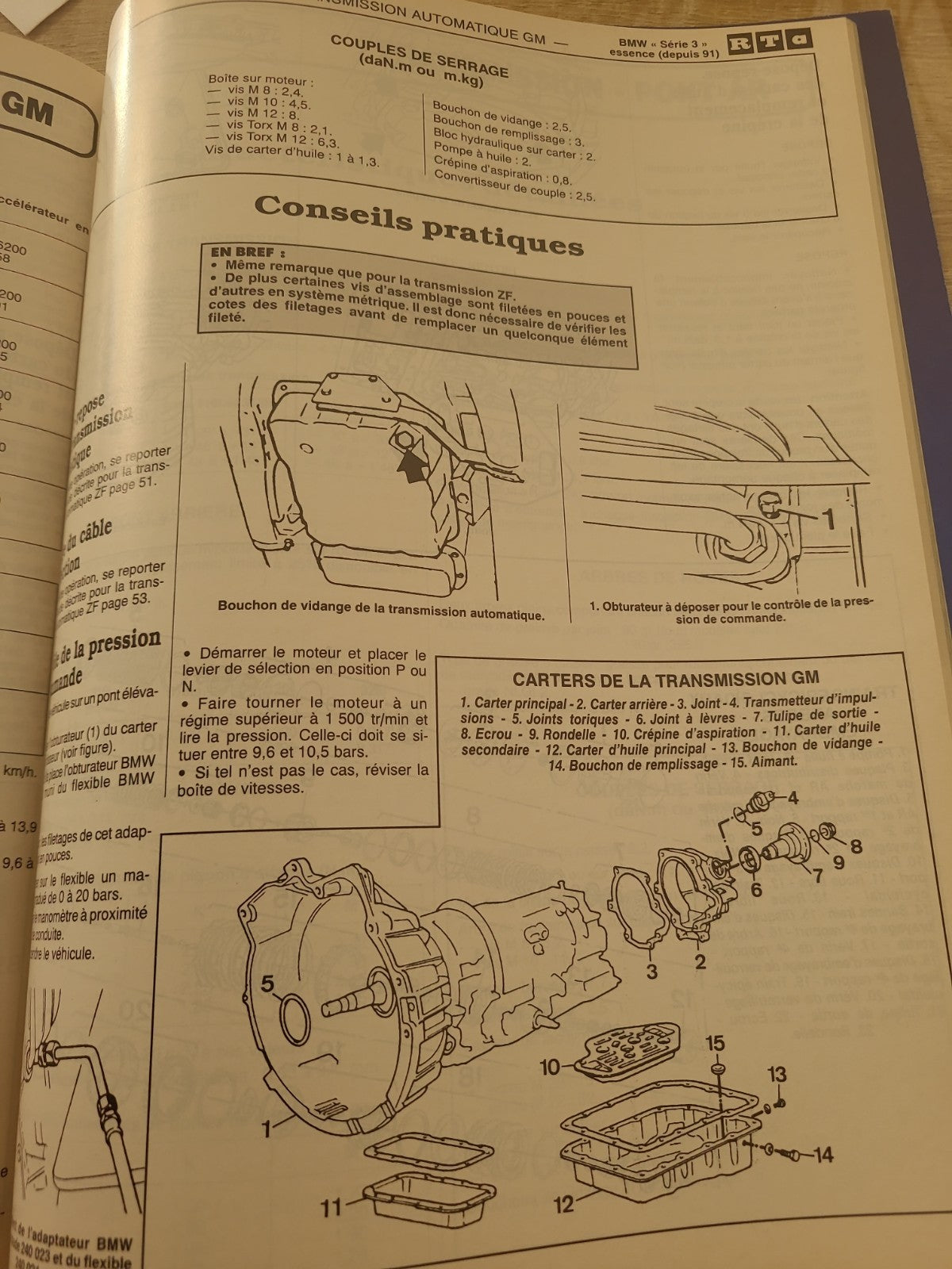 RTA Revue Technique Automobile BMW Série 3 Essence 1992 (Liv209)