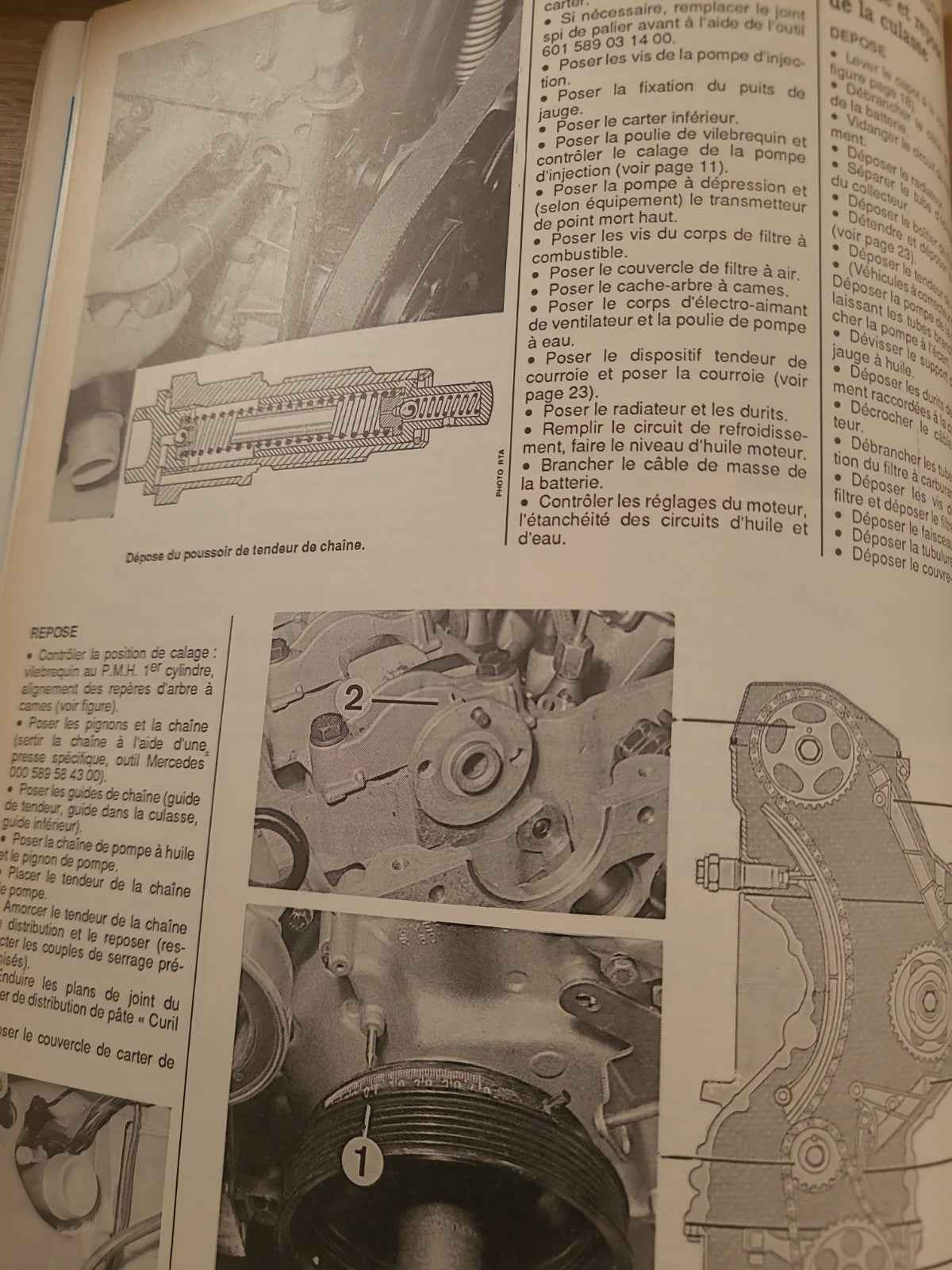 RTA Revue Technique Automobile Mercedes W124 Diesel 1988 (Liv183)
