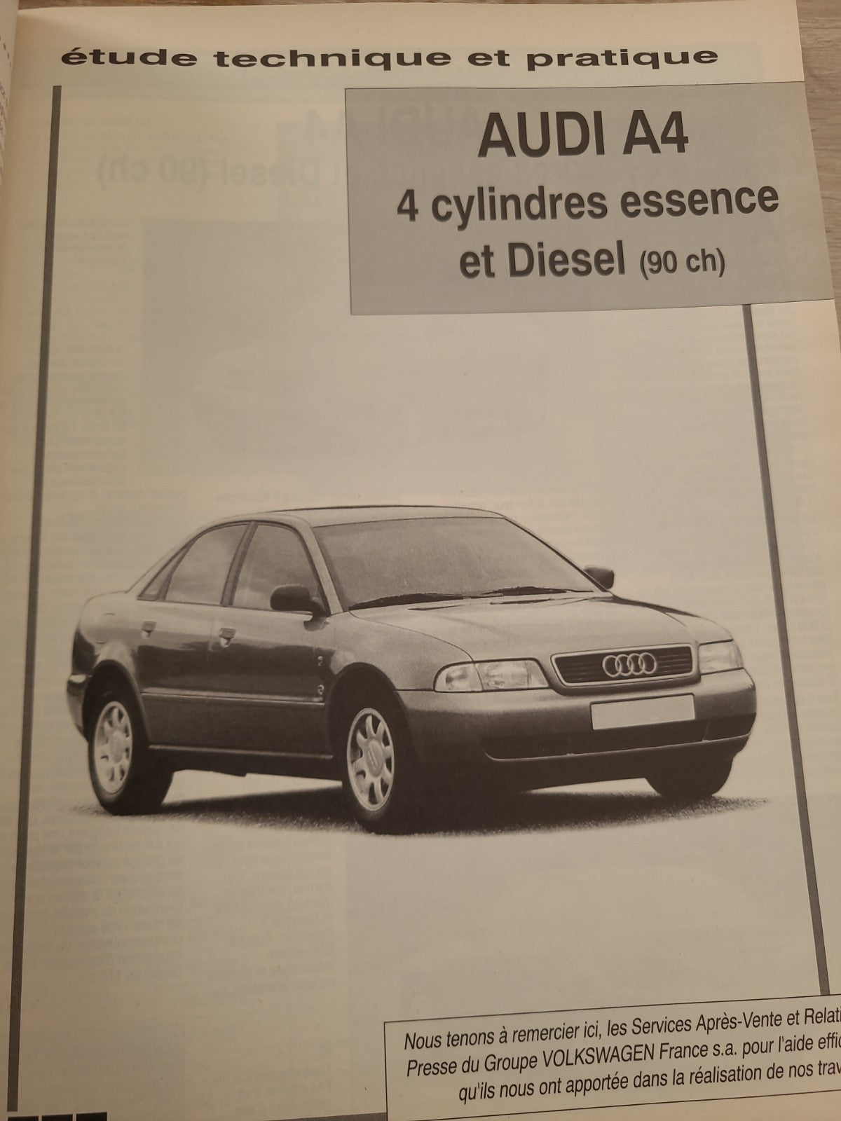 Revue Technique Audi A4 1.6 1.8 1.8 Turbo 1.9 TDI RTA  (Liv132)