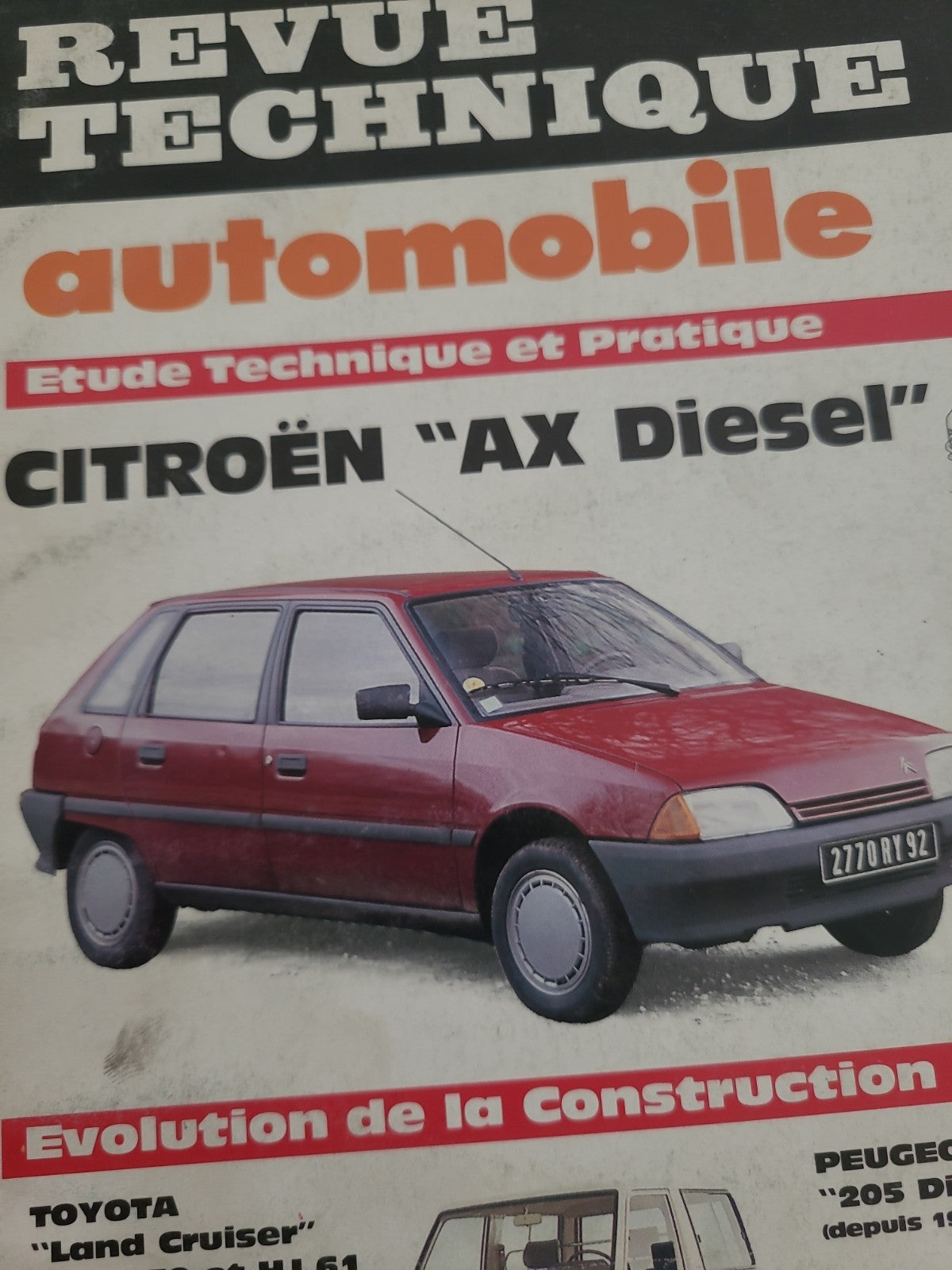 RTA Revue Technique Automobile Citroën AX Diesel 1989 (Liv184)