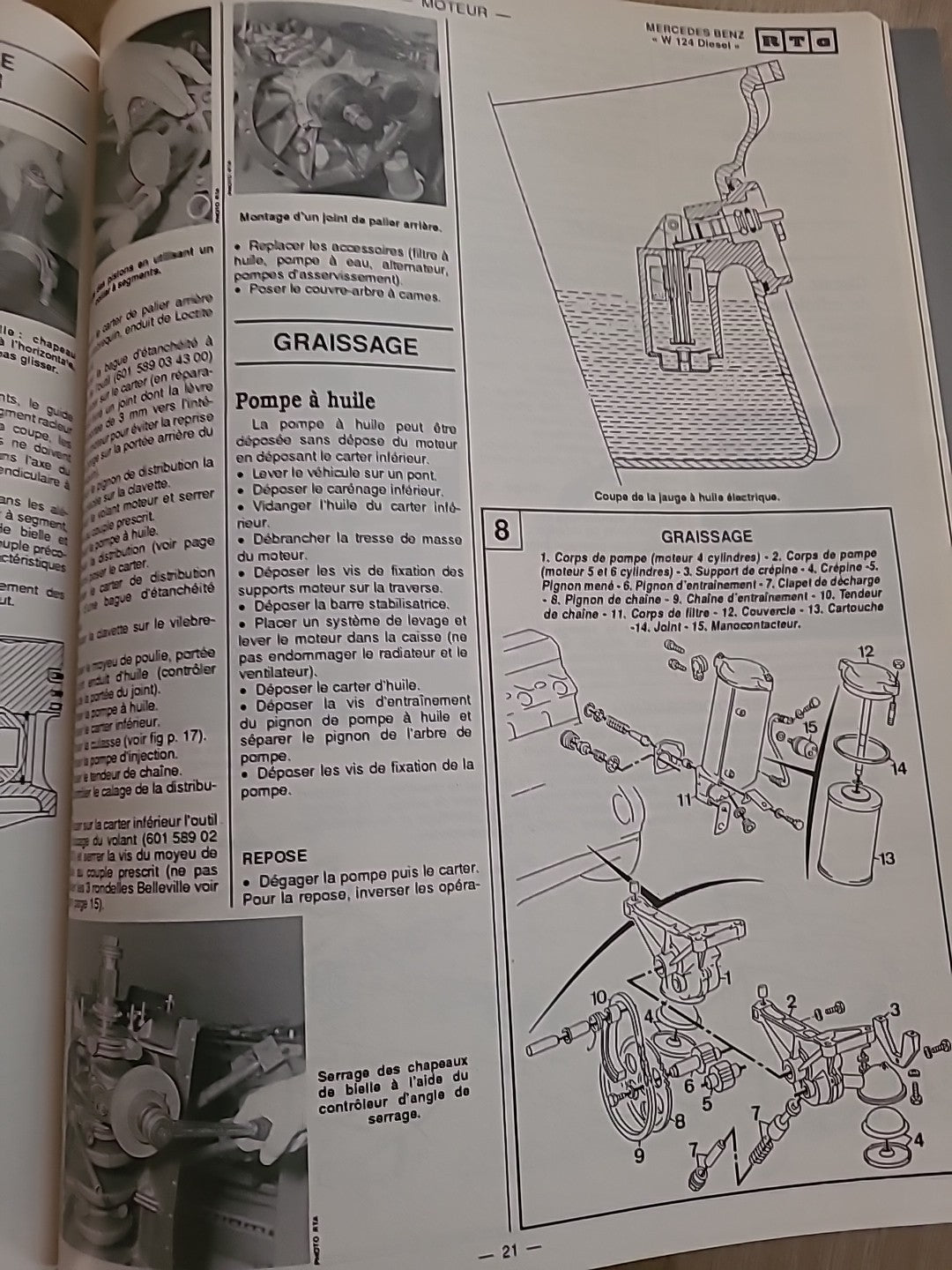 Revue Technique MERCEDES 200 300 W124  RTA de 106 pages (Liv35)