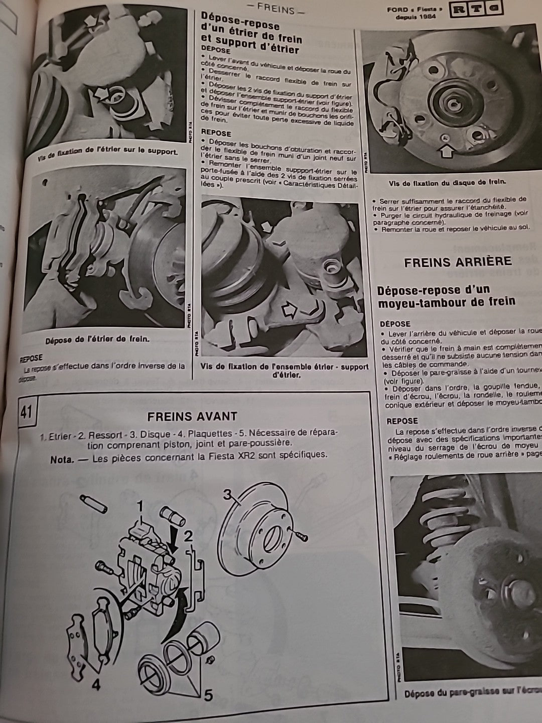 Revue Technique FORD FIESTA DEPUIS 1984 de 96 pages (Liv54)