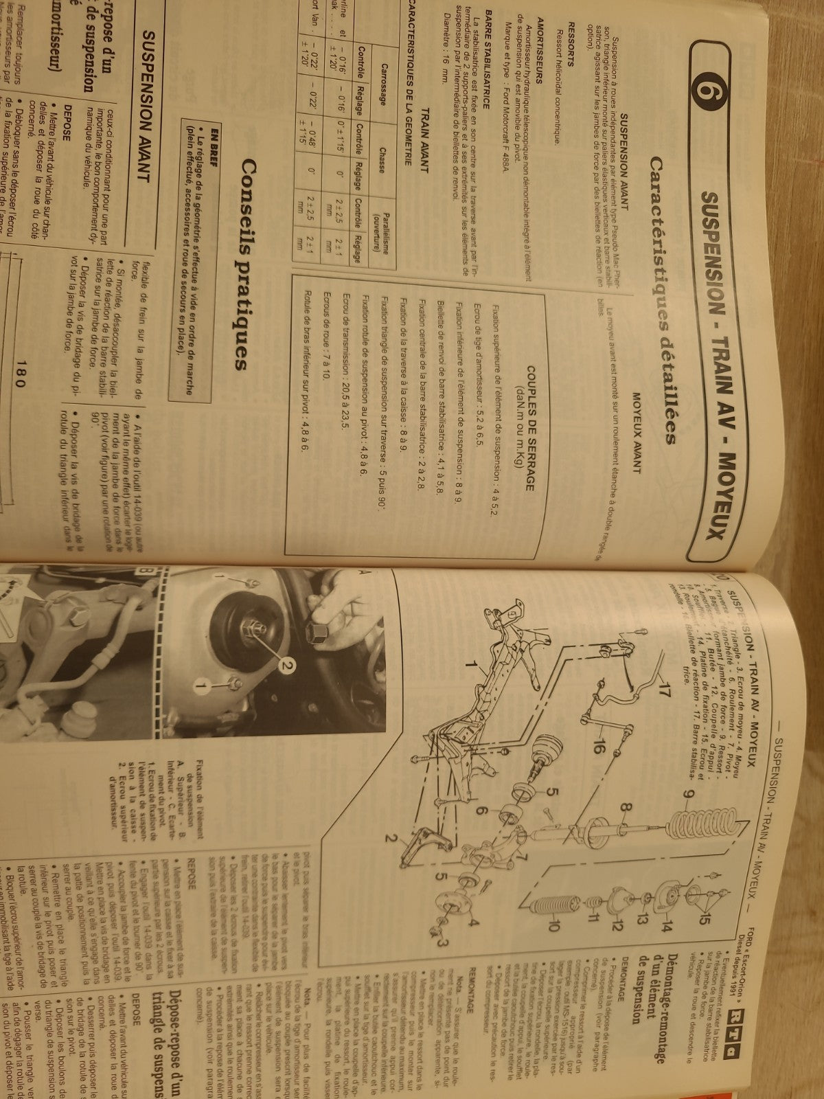 Revue Technique Auto Ford Escort Et Orion Après 91 Diesel RTA  (Liv134)