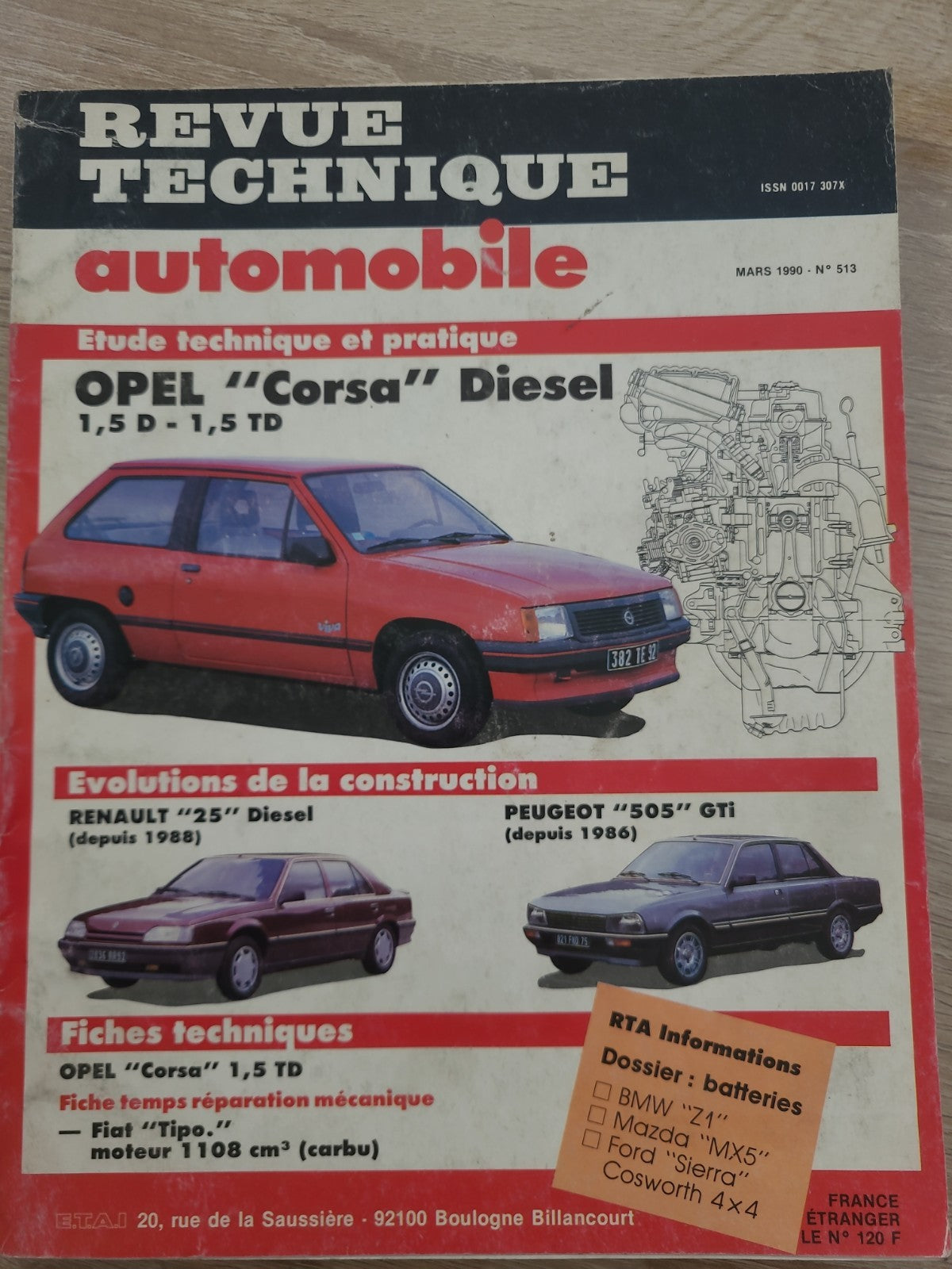 Revue Technique Auto Opel Corsa Diesel 1.5 D 1.5 TD RTA  (Liv139)