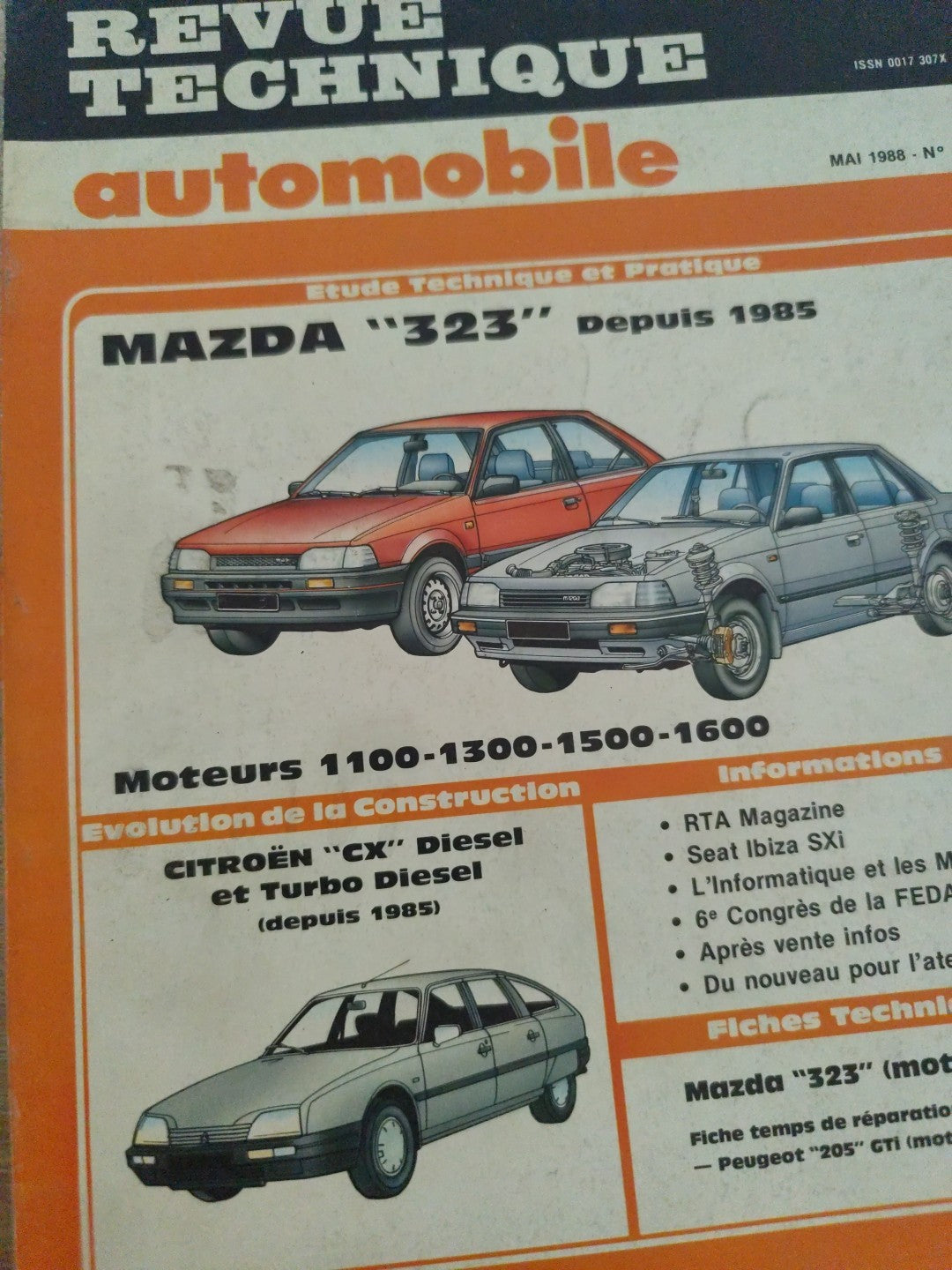 Revue Technique Auto Mazda 323 1100 1300 1500 1600 RTA  (Liv124)
