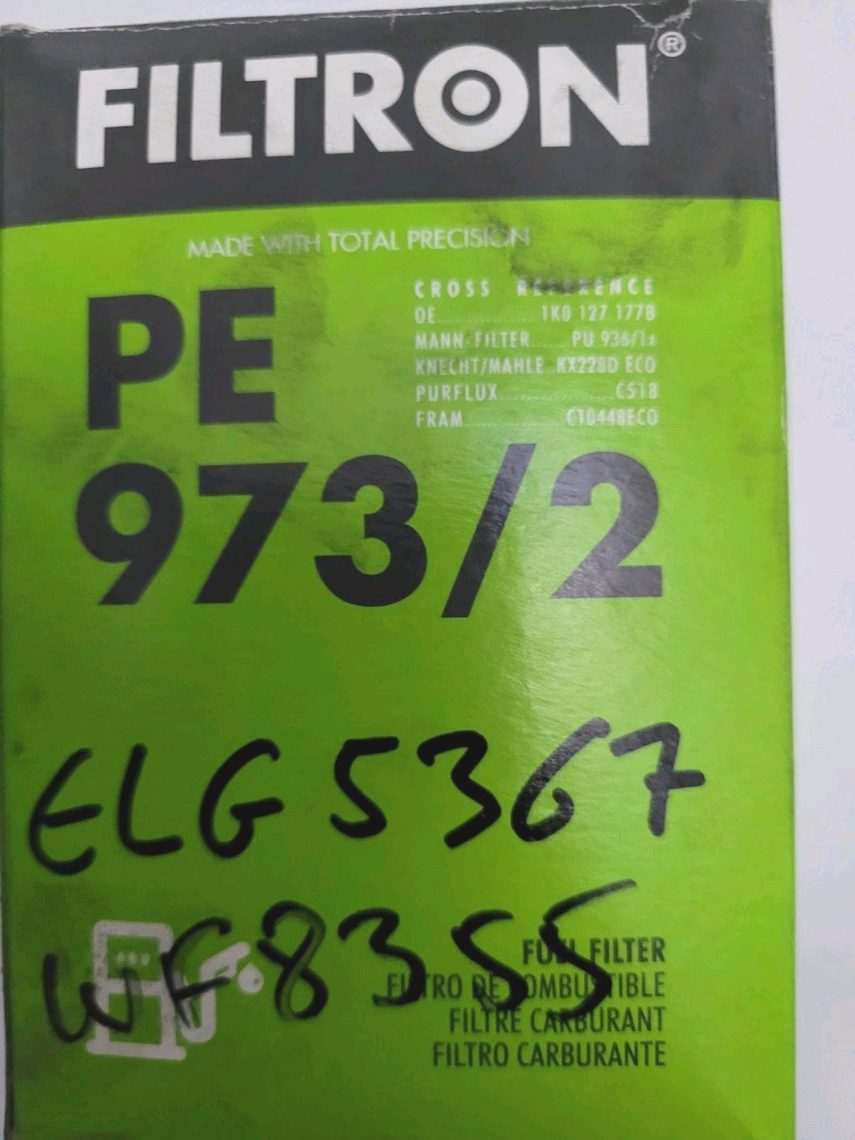 Filtre À Carburant FILTRON Volkswagen Audi Seat PE973/2 Wf8355 Elg5367 (#AUT142)