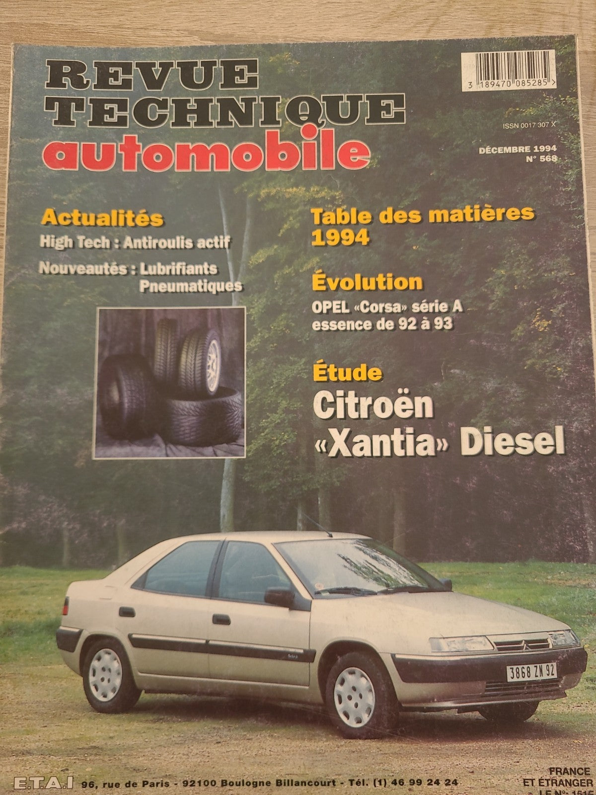 Revue Technique Auto Citroën Xantia Diesel RTA  (Liv138)