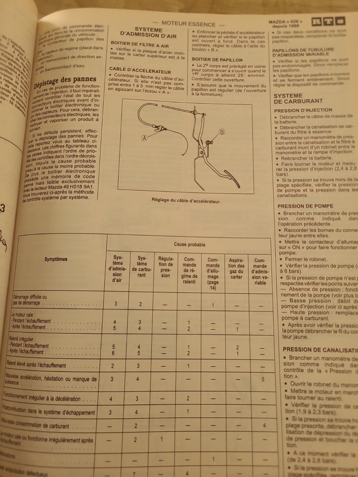 RTA Revue Technique Automobile Mazda 626 Après 1988 (Liv187)