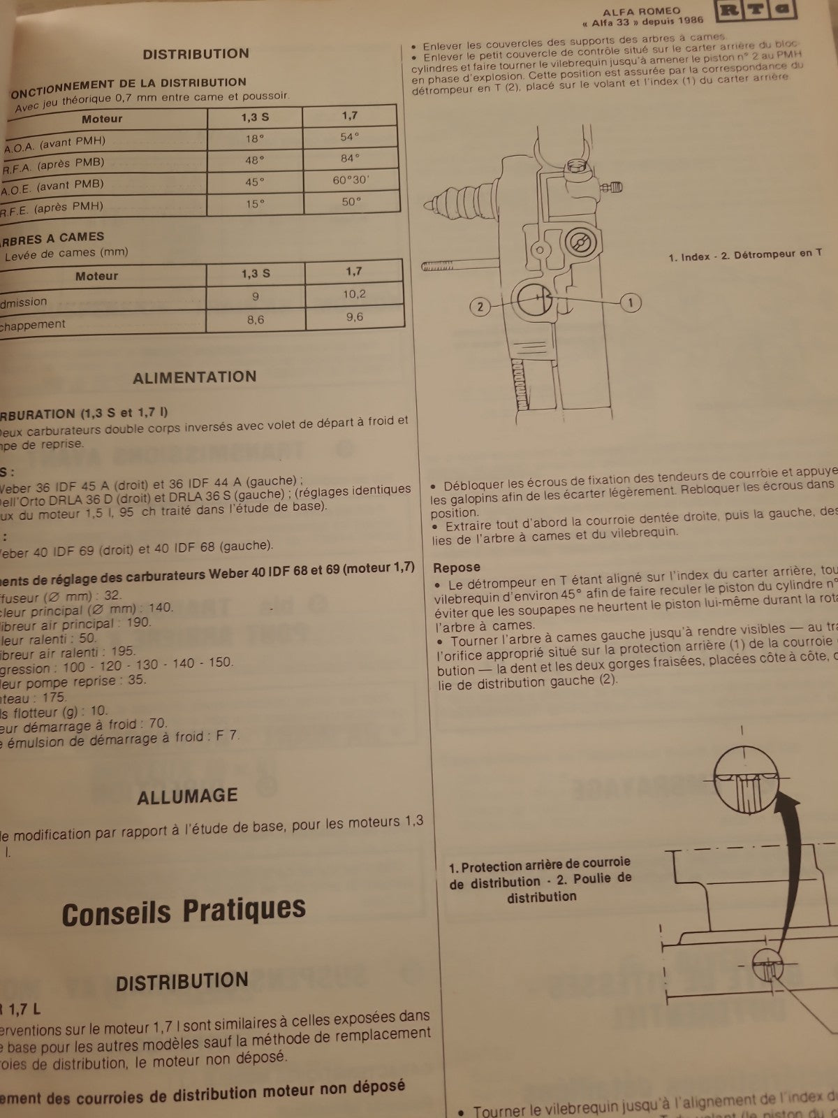 RTA Revue Technique Automobile 8 Modèles Évolution 1987 (Liv225)