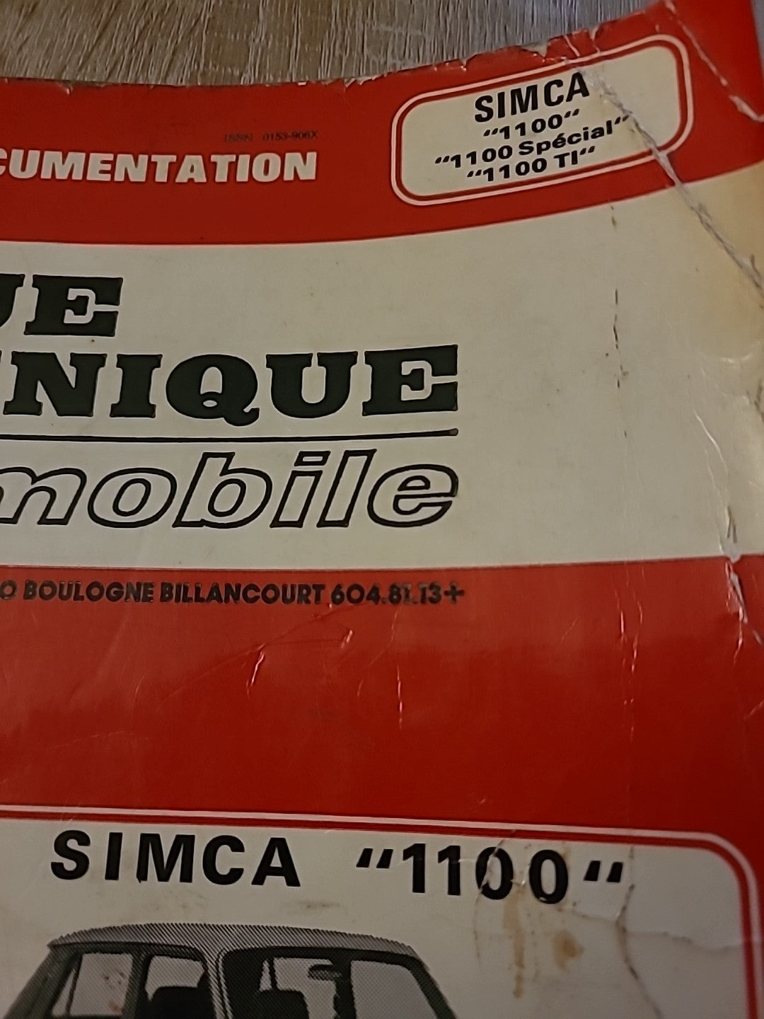 Revue Technique Auto SIMCA 1100 Ti Special RTA de 179 pages (Liv86)