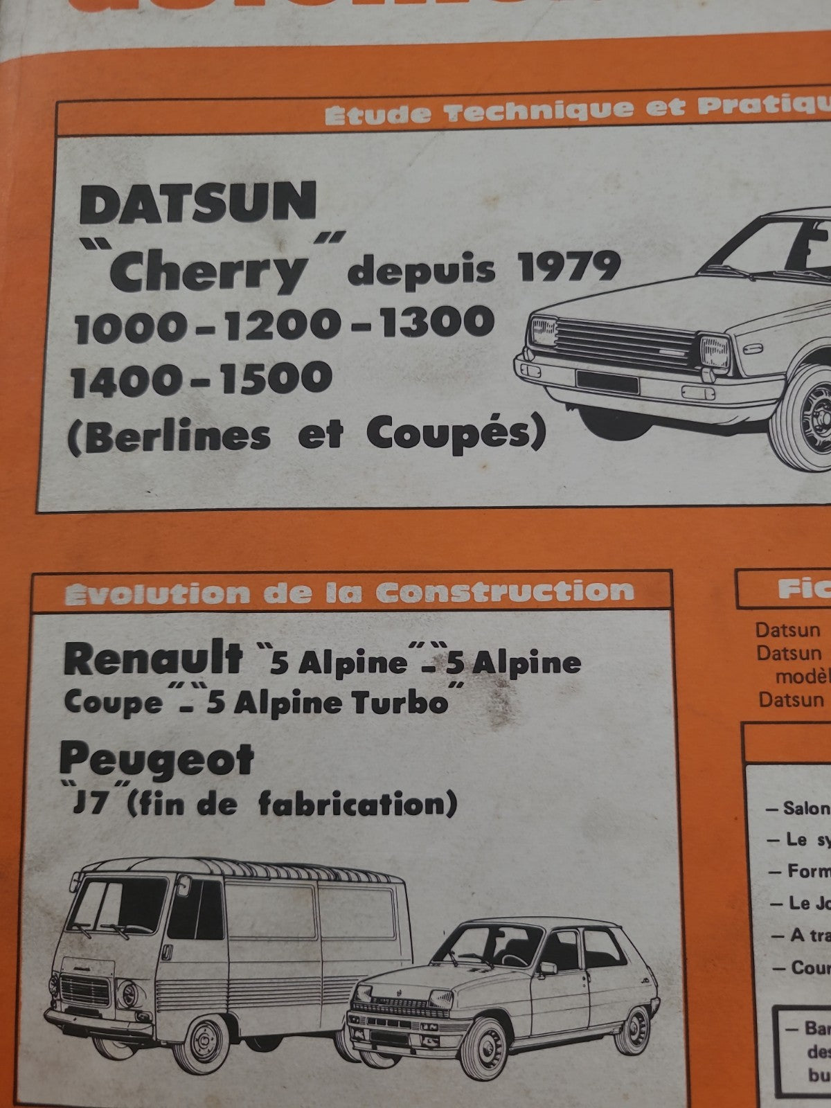 RTA Revue Technique Automobile Datsun Cherry 1982 (Liv173)