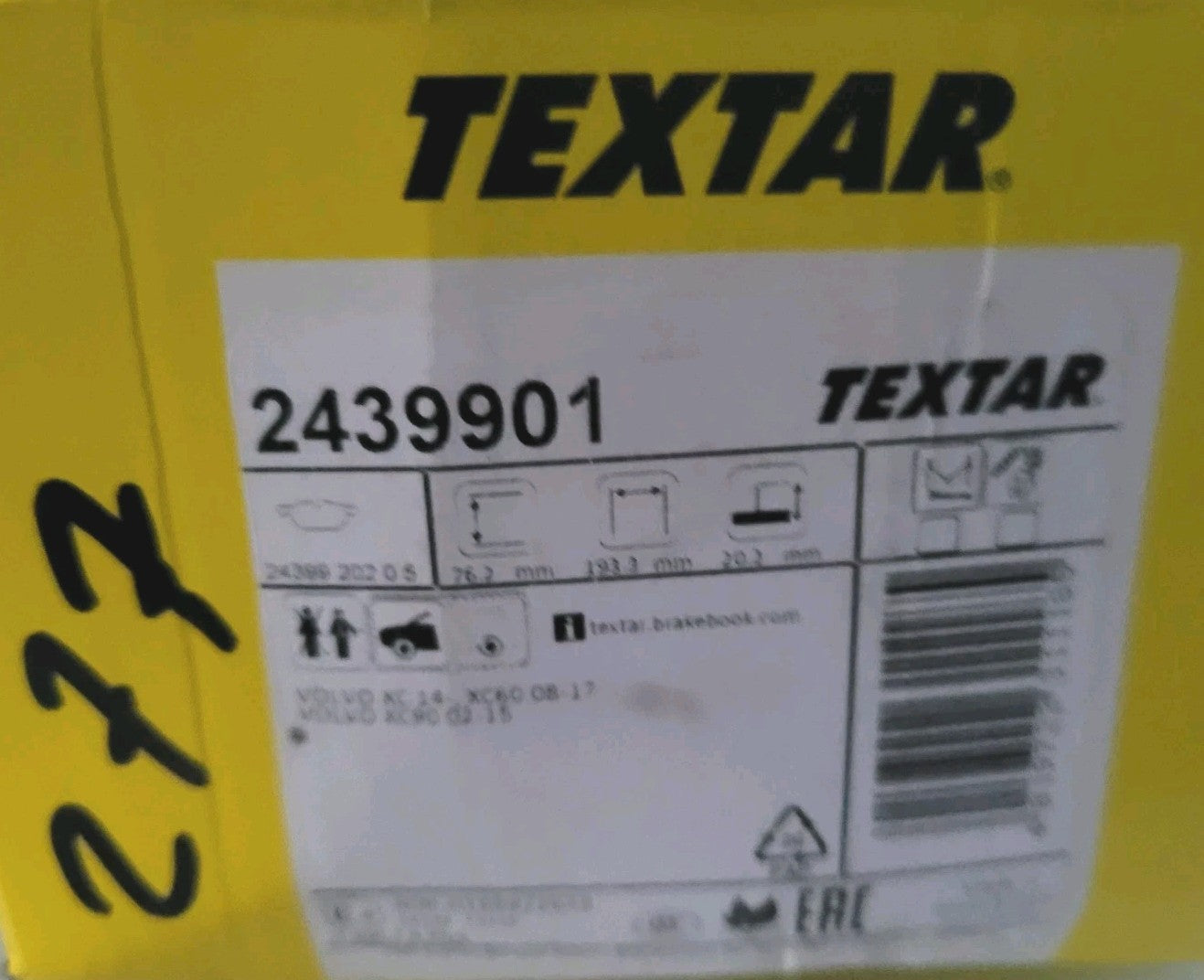 Jeu Plaquettes NEUF Av VOLVO Xc90 30793943 31687104 31277334  (#AUT277)